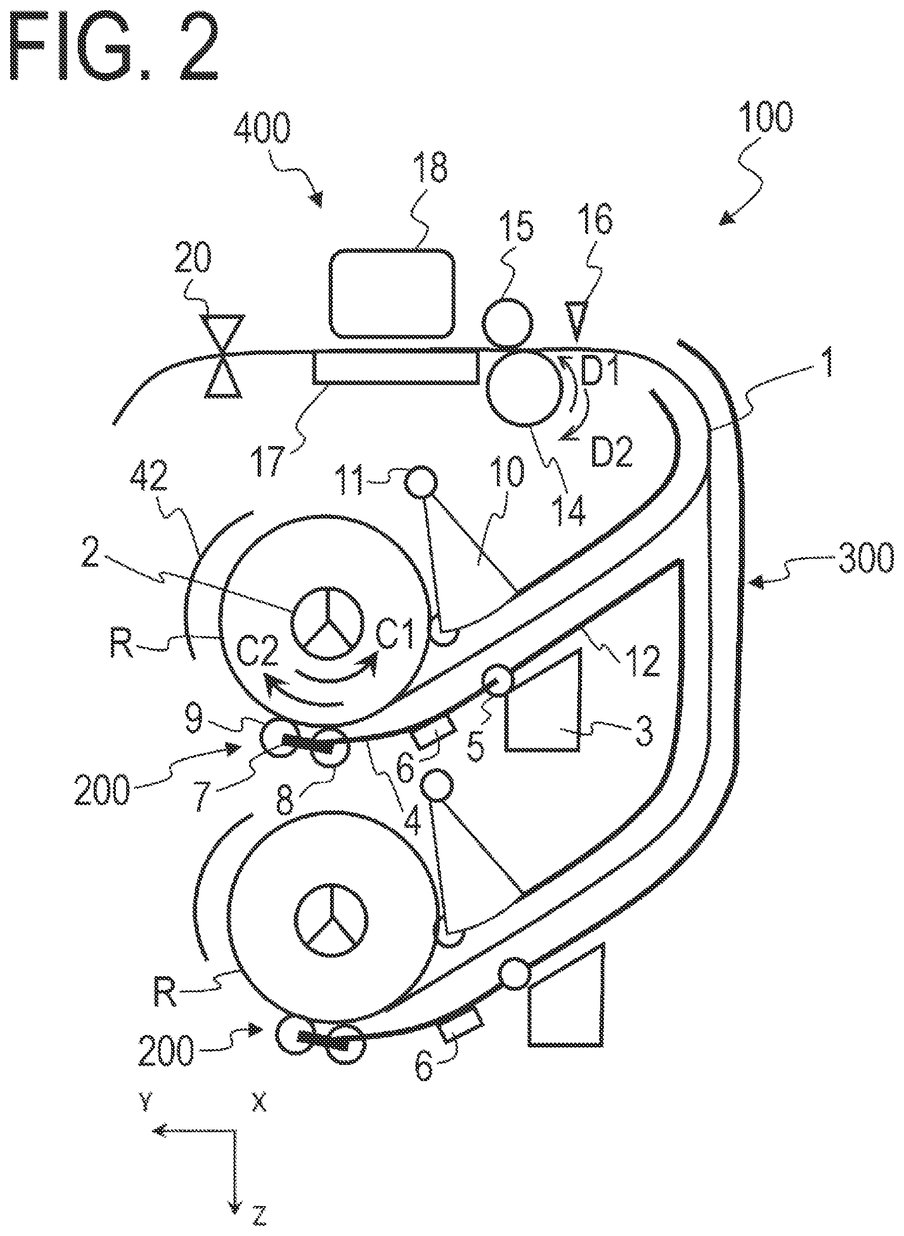 Patent US12410033 Figure 2 – Sheet feeding device and printing apparatus