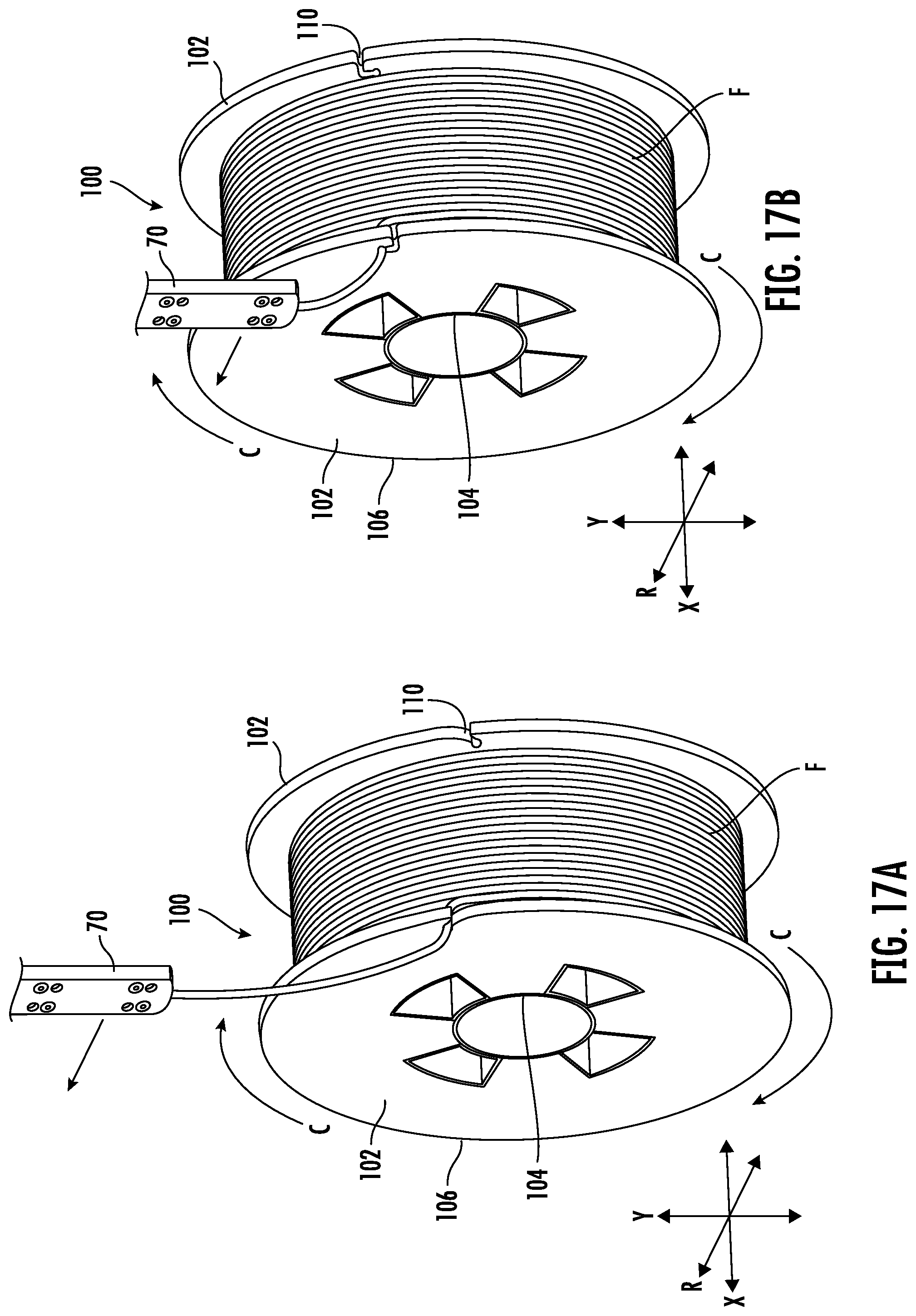 Patent US12410034 Figure 13 – Spool having flange with locking notch