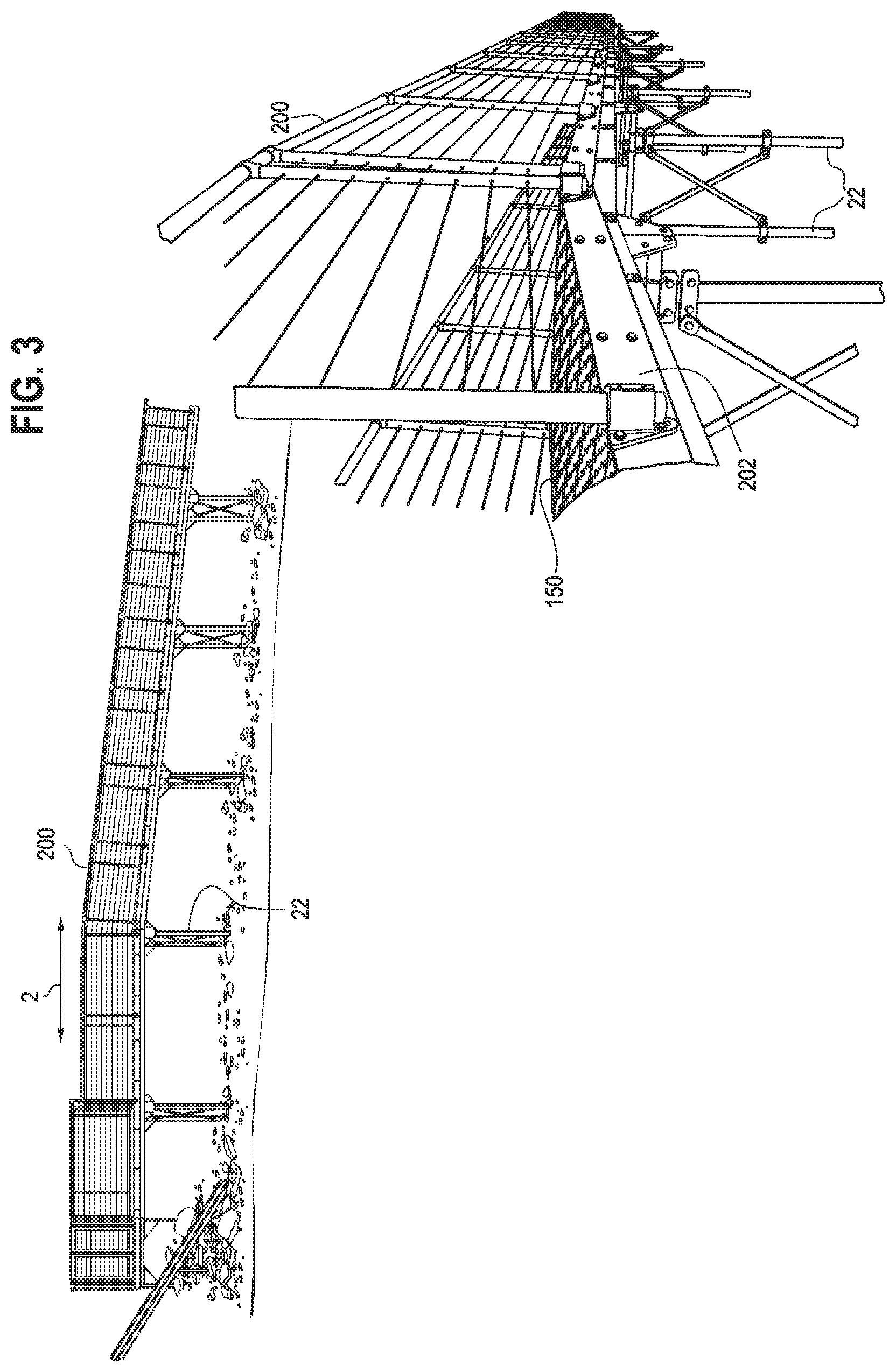 Patent US12410037 Figure 4 – Incline elevator and modular deck system and methods for the assembly, use and shipping thereof