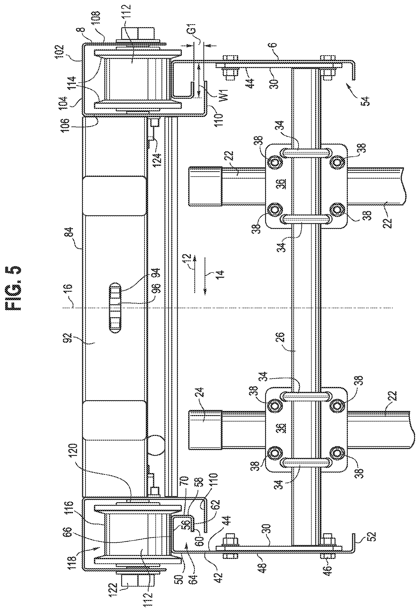 Patent US12410037 Figure 6 – Incline elevator and modular deck system and methods for the assembly, use and shipping thereof
