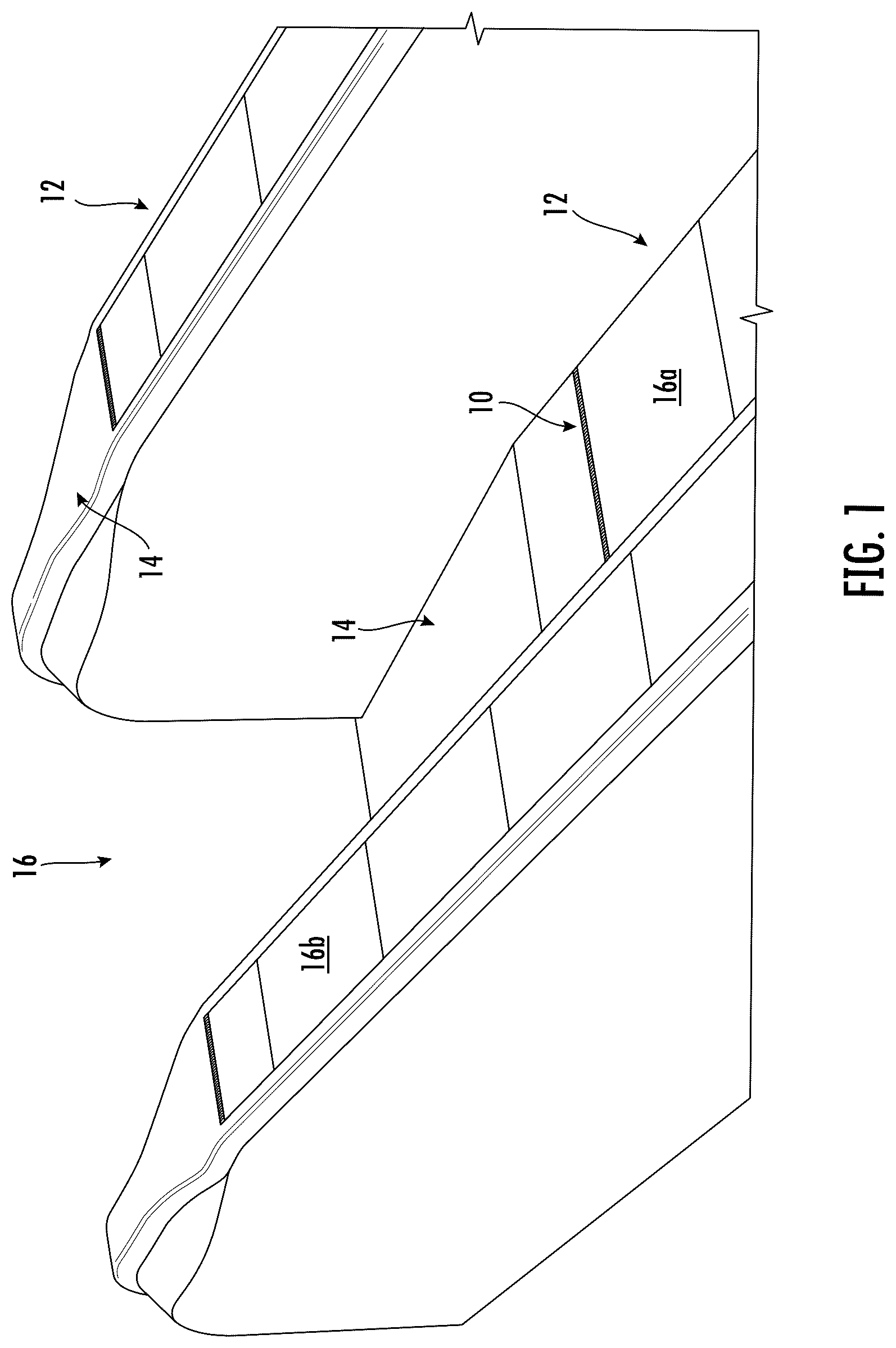 Patent US12410038 Figure 1 – Dynamic comb for conveyance systems for moving people or objects