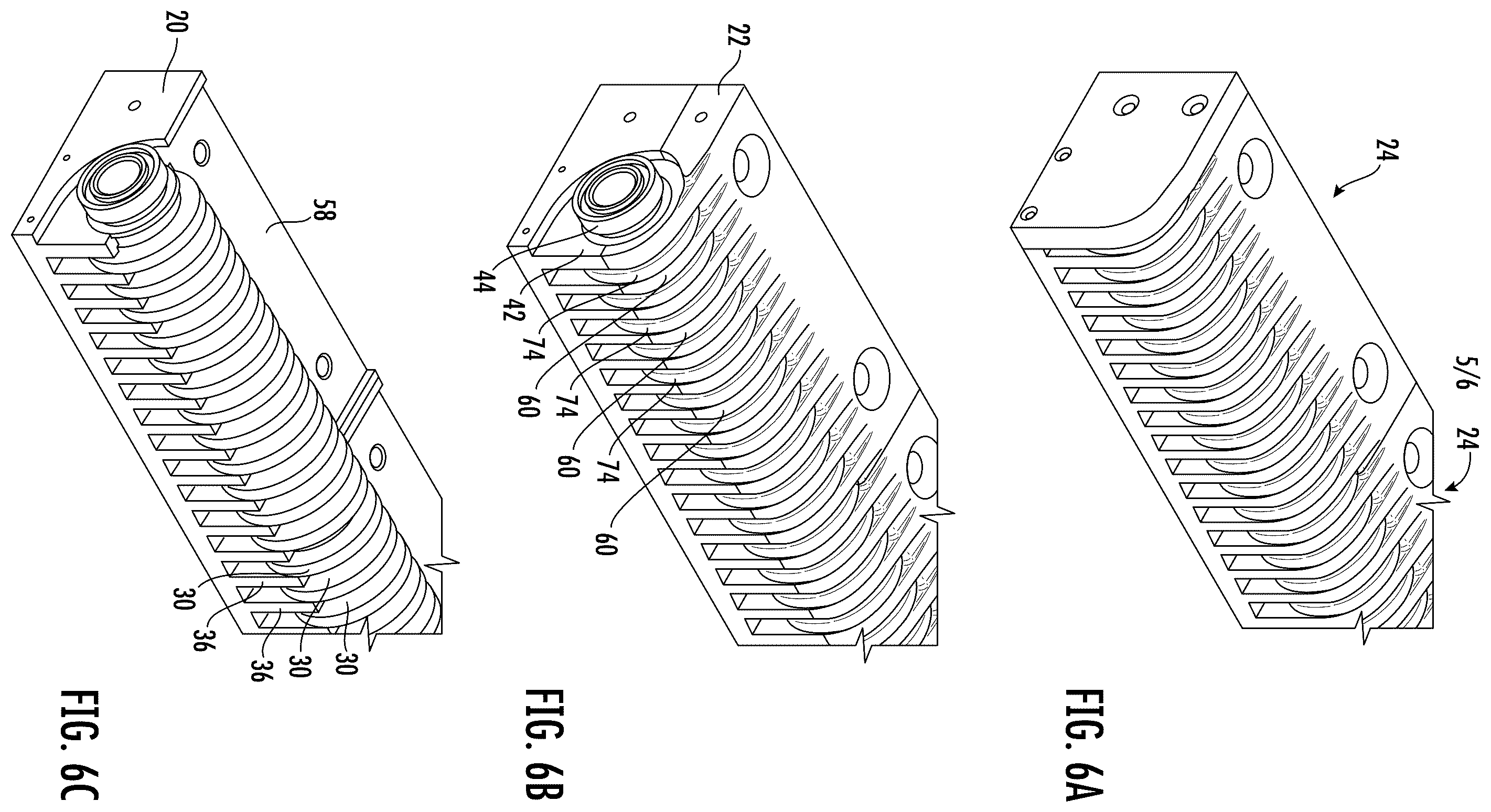 Patent US12410038 Figure 5 – Dynamic comb for conveyance systems for moving people or objects