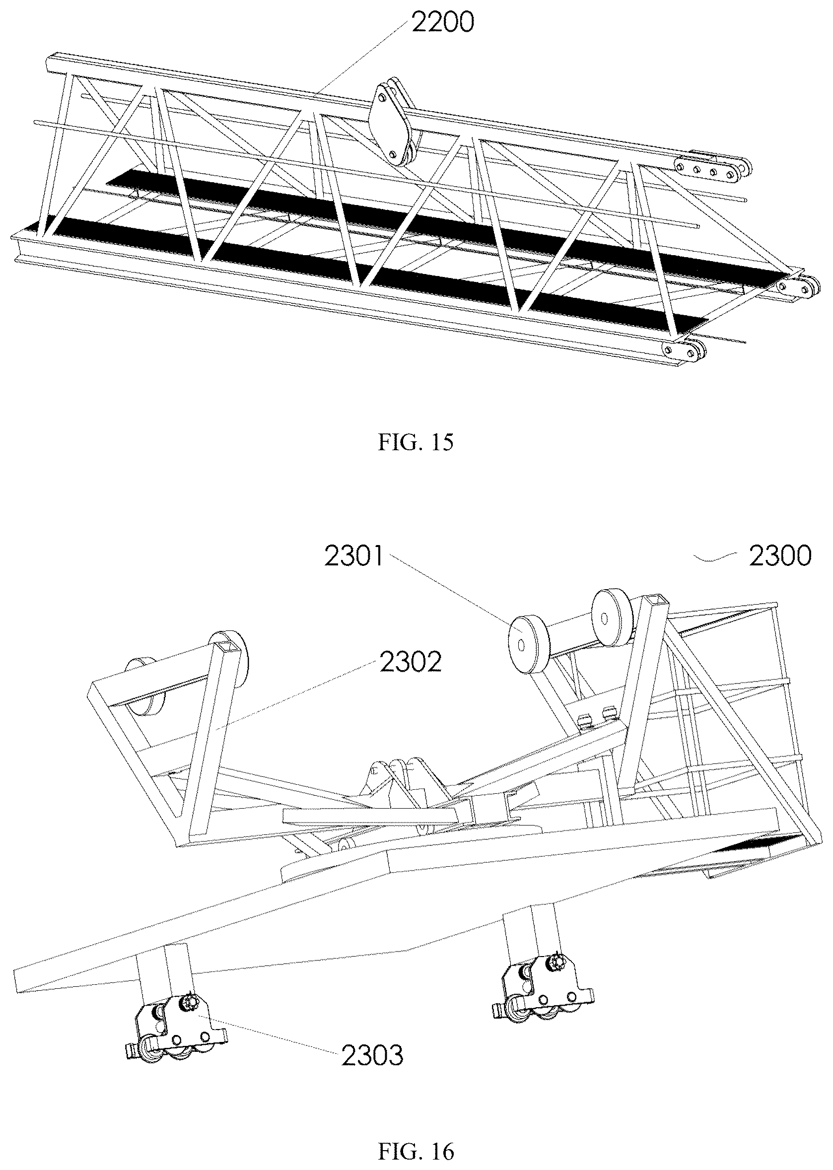 Patent US12410039 Figure 9 – Multi-tower linkage type aerial hoisting platform