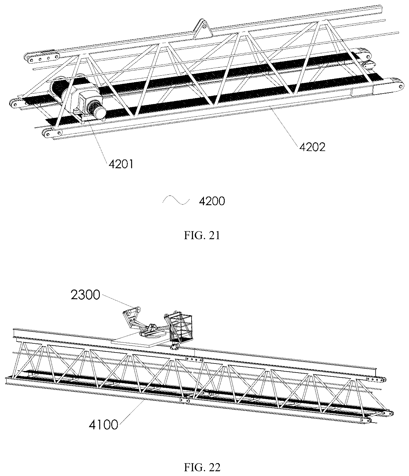 Patent US12410039 Figure 12 – Multi-tower linkage type aerial hoisting platform
