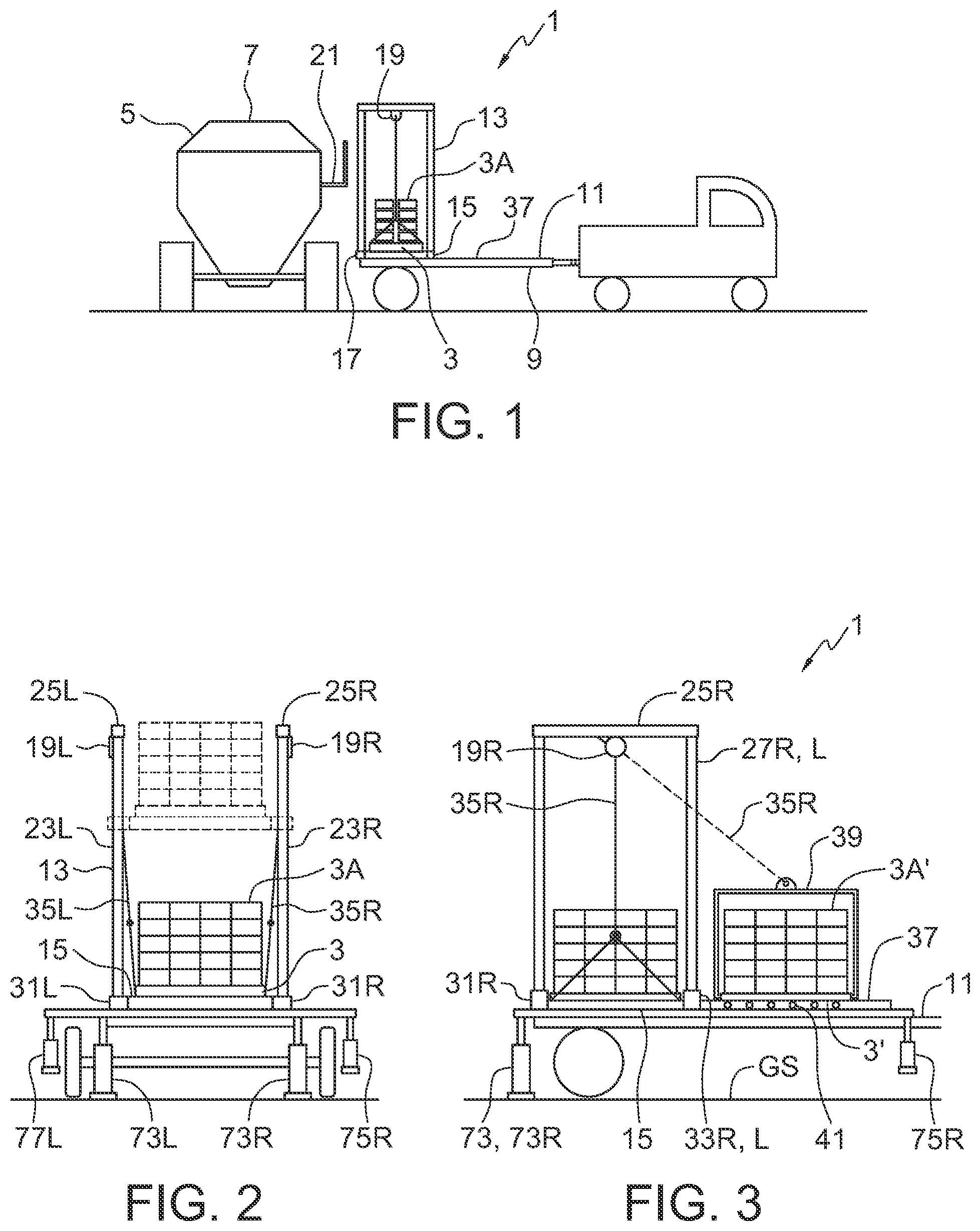 Patent US12410042 Figure 1 – Agricultural product lift for a transport vehicle