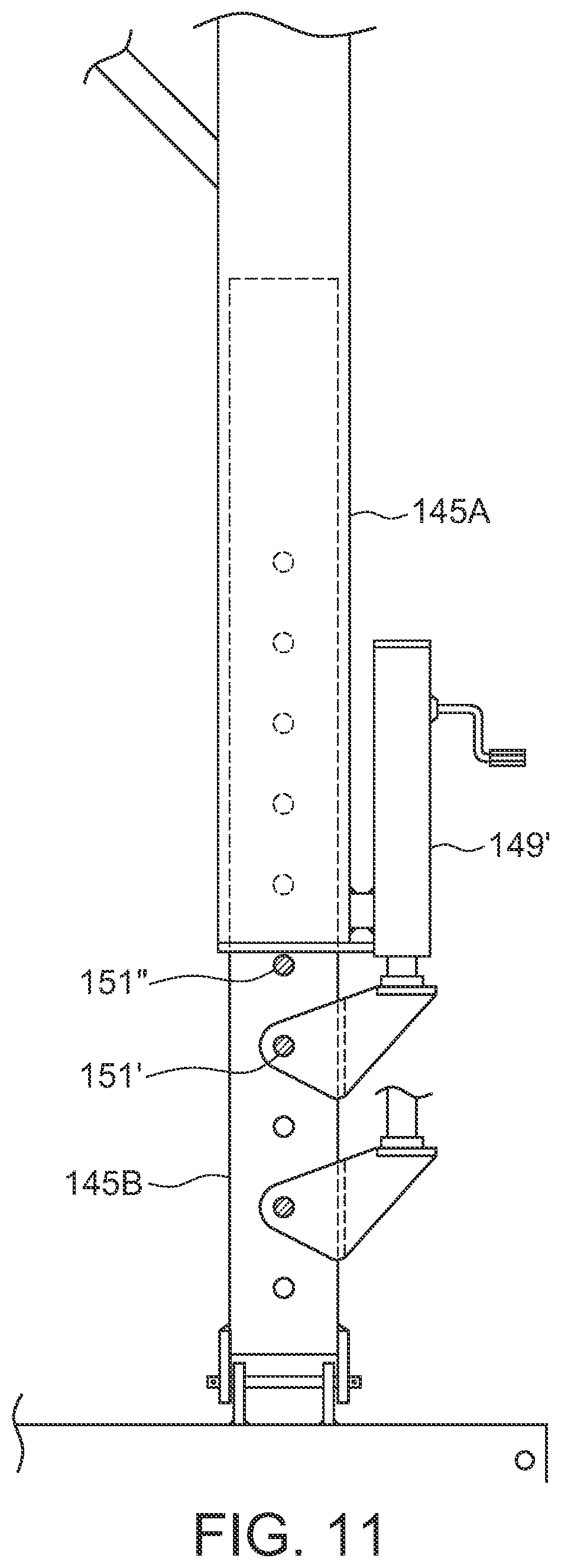 Patent US12410042 Figure 7 – Agricultural product lift for a transport vehicle