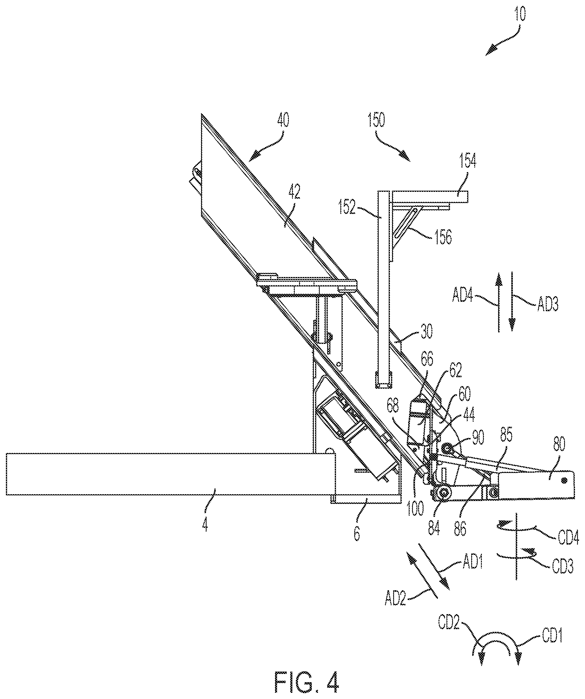 Patent US12410043 Figure 5 – Extendable platform lift assembly