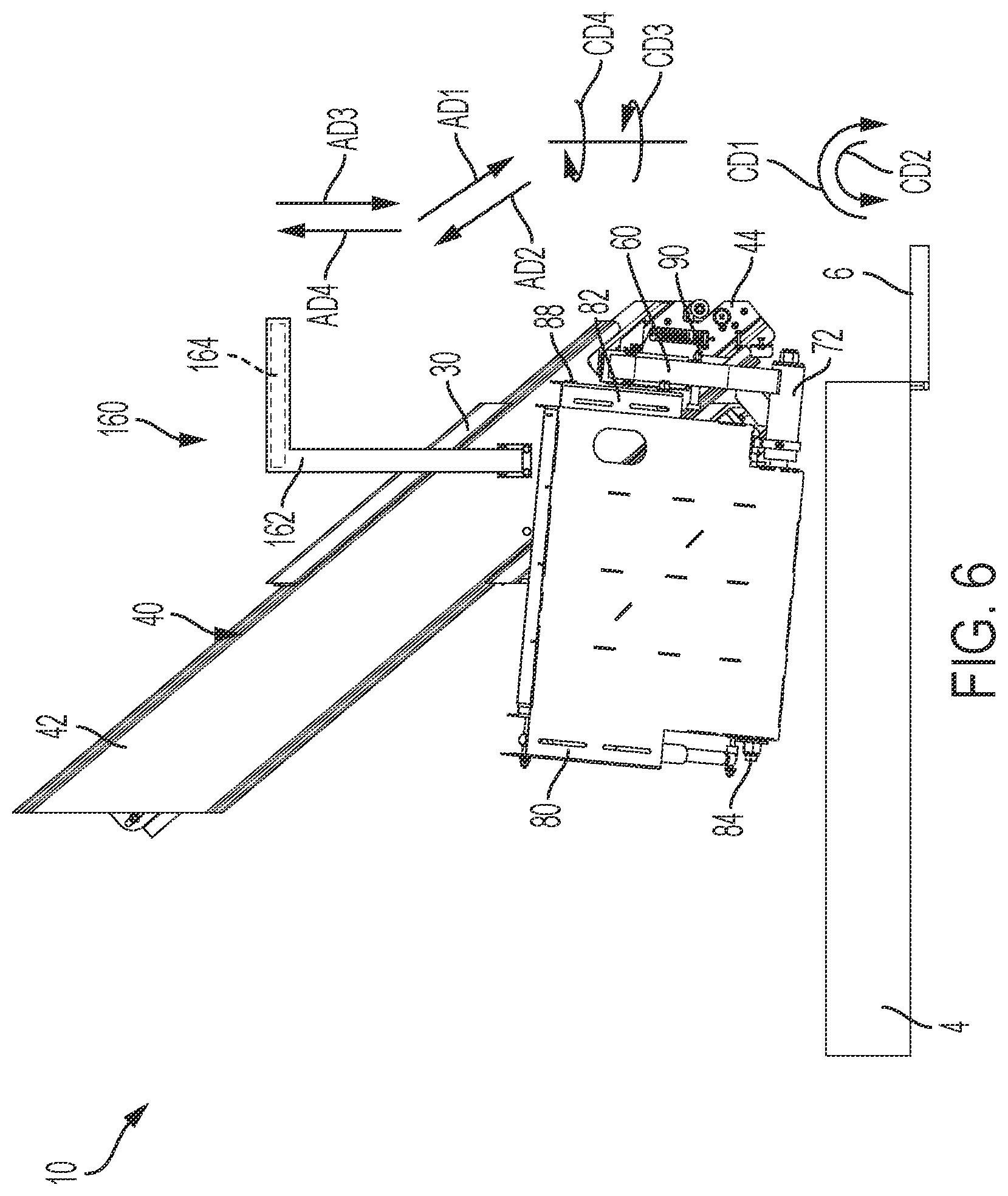 Patent US12410043 Figure 7 – Extendable platform lift assembly