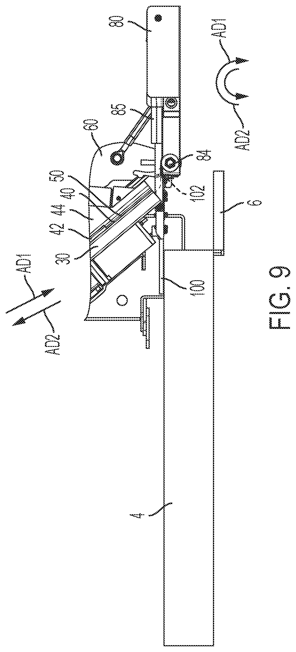 Patent US12410043 Figure 10 – Extendable platform lift assembly