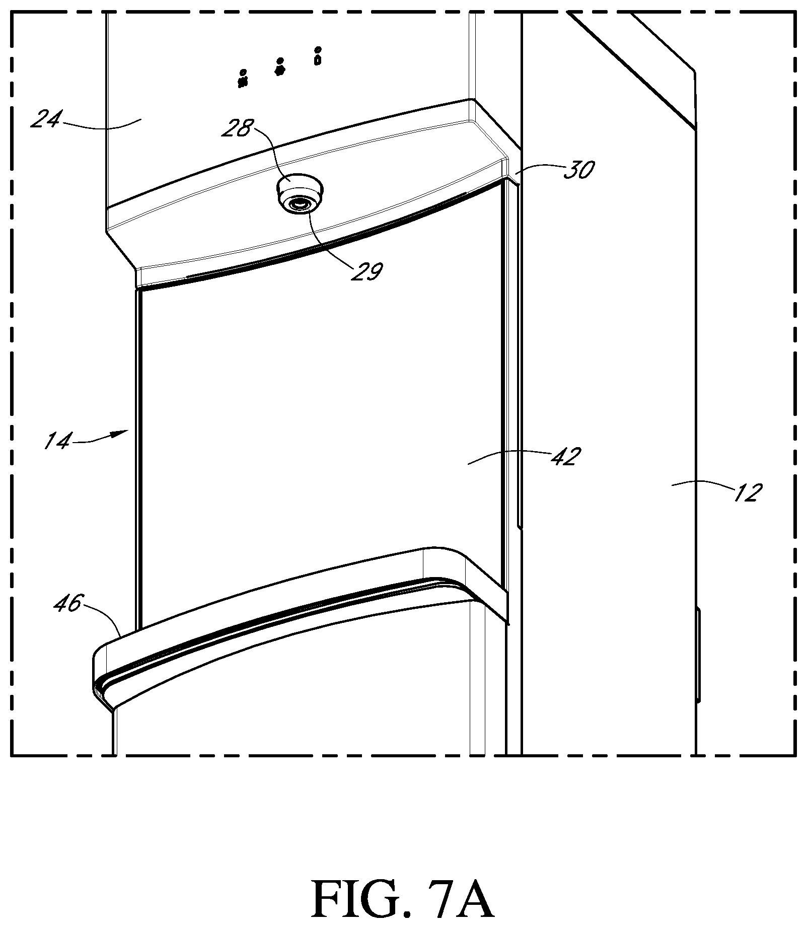 Patent US12410047 Figure 10 – Bottom load water dispenser with an elongated dispensing area