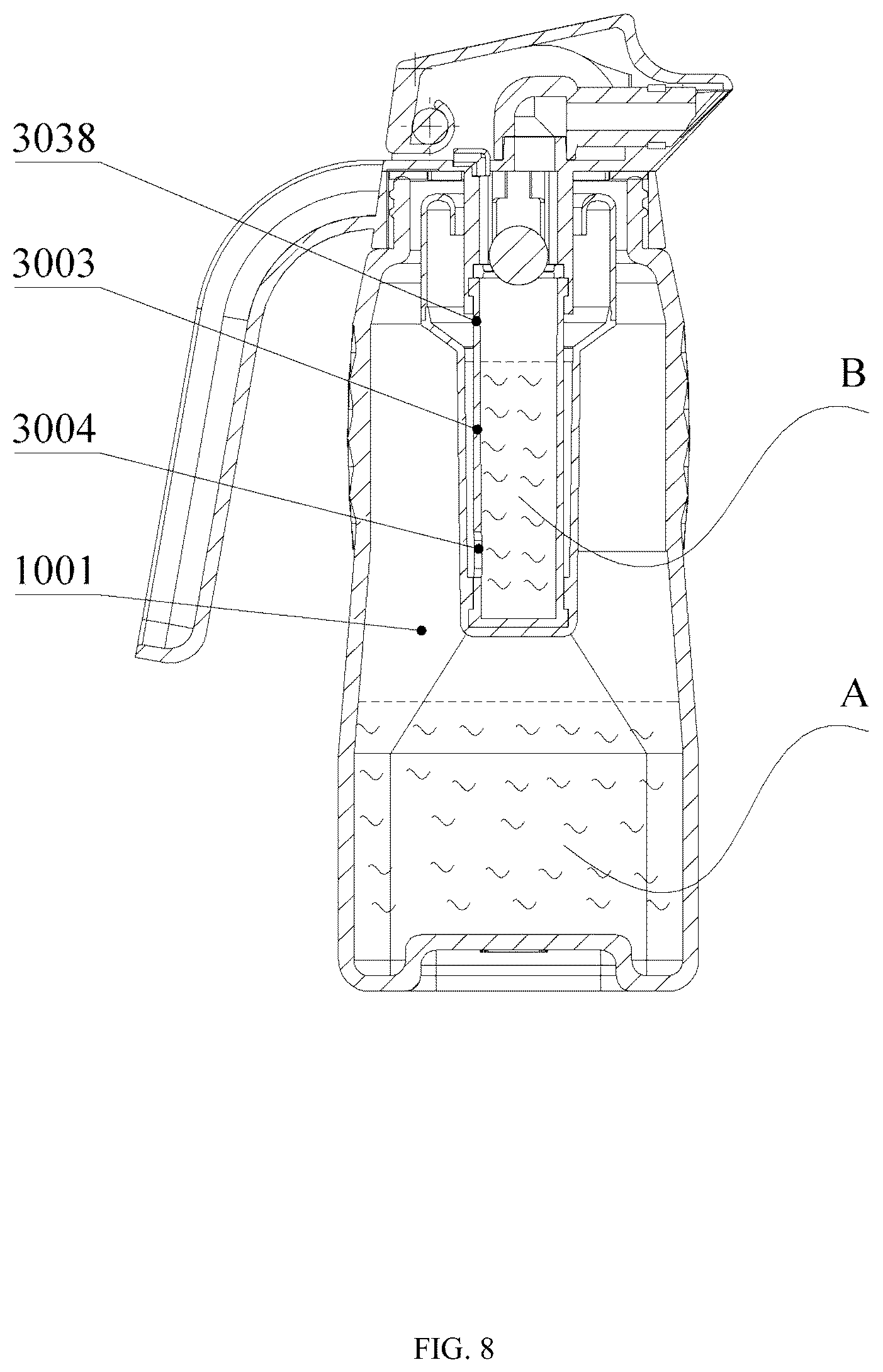 Patent US12410050 Figure 8 – Dumping-type autonomous quantitative liquid discharging device and quantitative liquid discharging method thereof