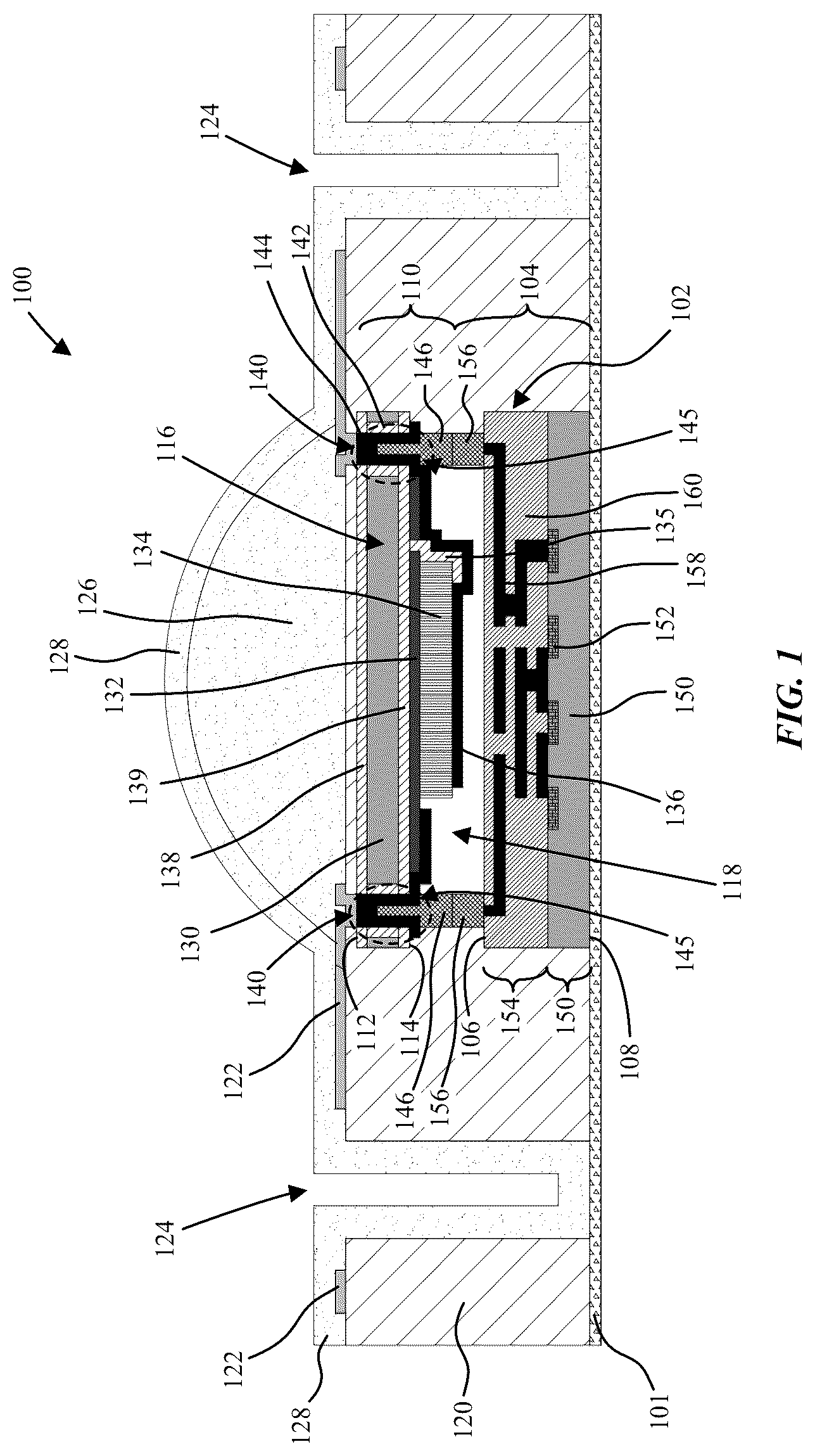 Patent US12410053 Figure 1 – Embedded digital sensor structure
