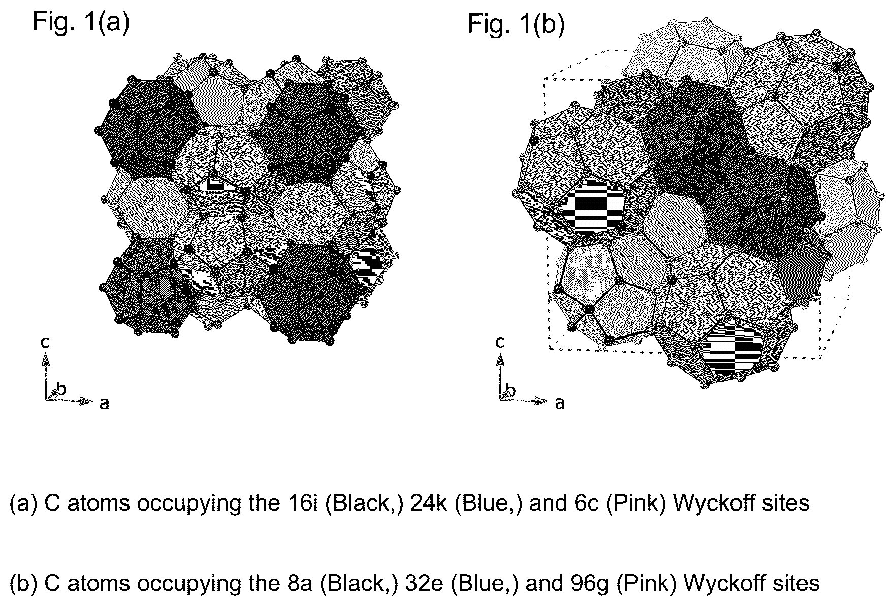 Patent US12410060 Figure 1 – Boron-stabilized type-I and type-II carbon clathrates