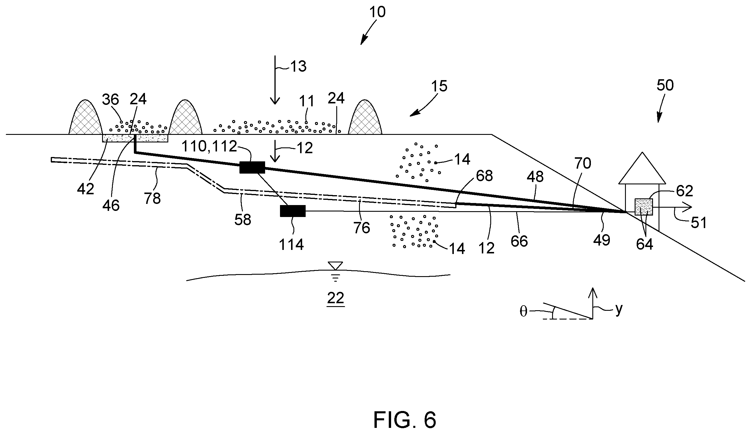 Patent US12410073 Figure 5 – Systems and processes for decontaminating an aqueous flow contaminated with munitions contaminants