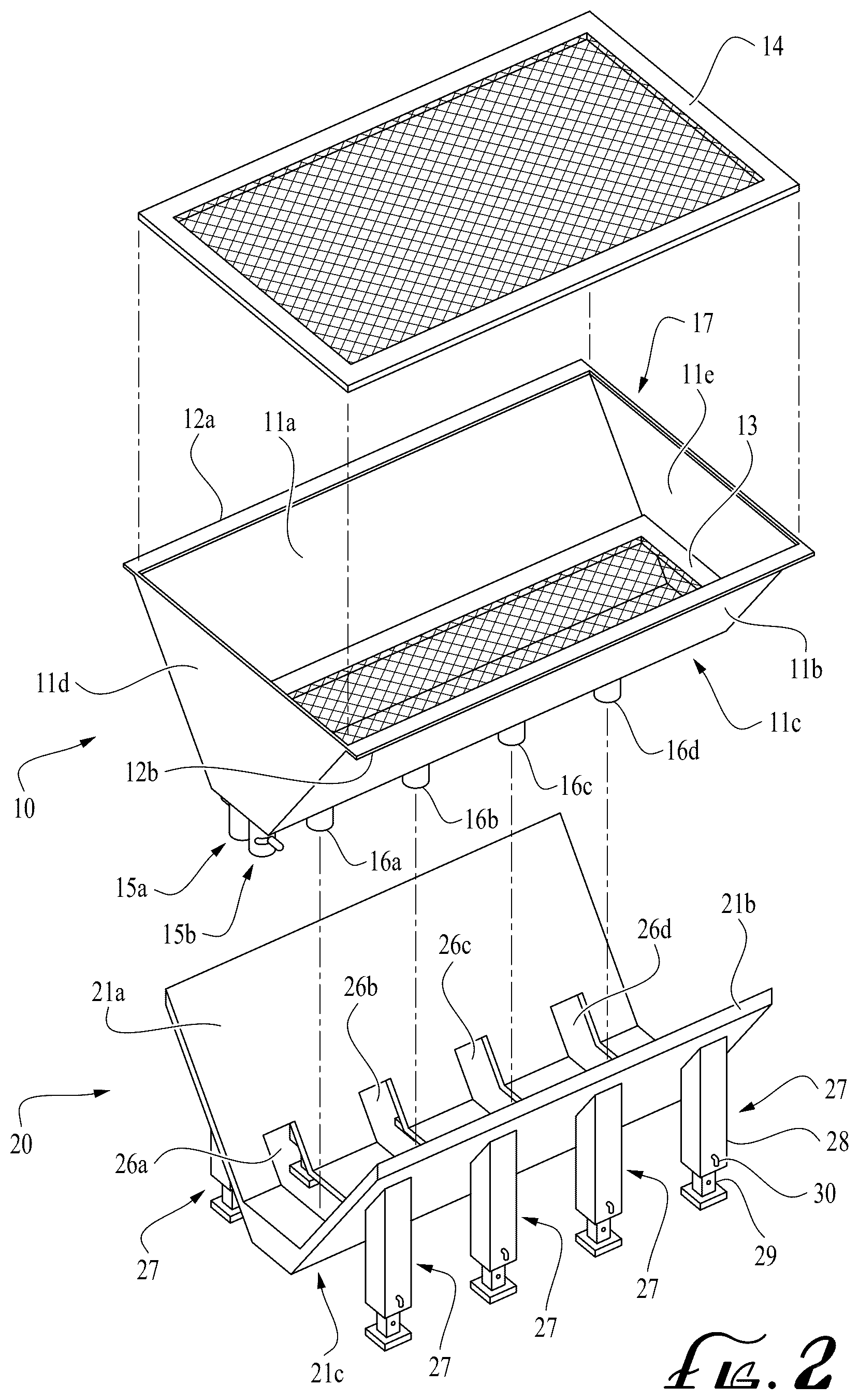 Patent US12410074 Figure 2 – Rain water collection, filtration, and life boat system