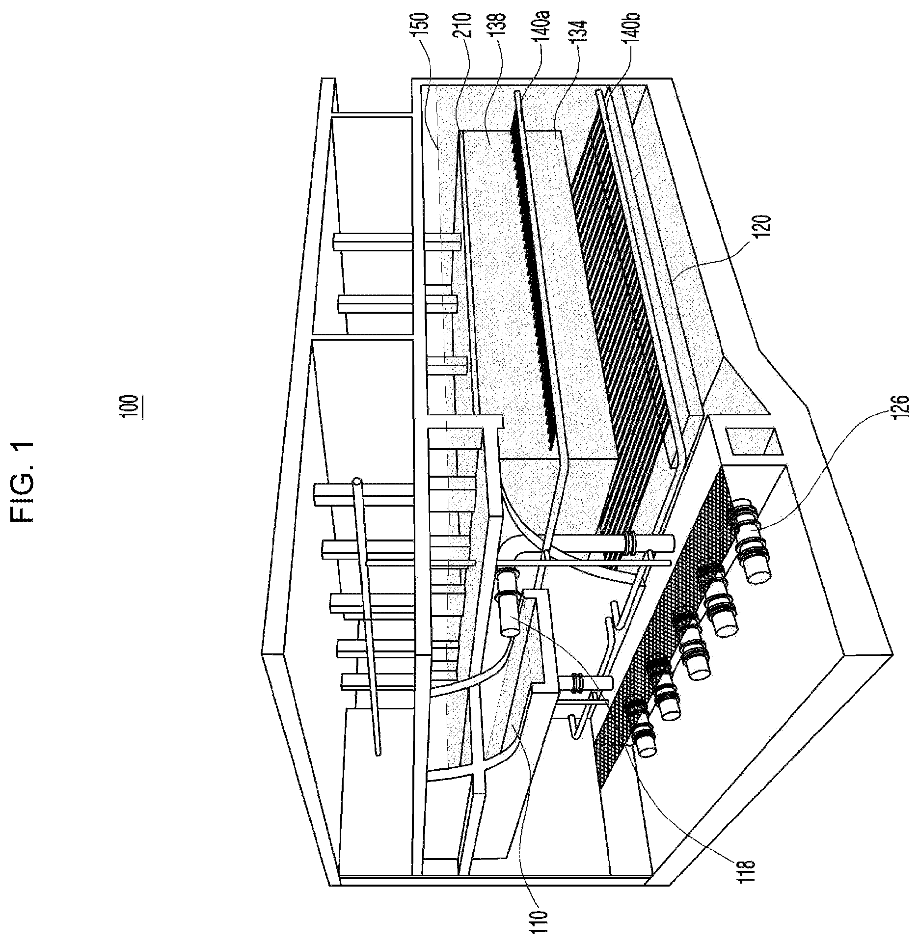 Patent US12410080 — Wastewater filtering method and apparatus comprising filter media of different sizes — Figure 1