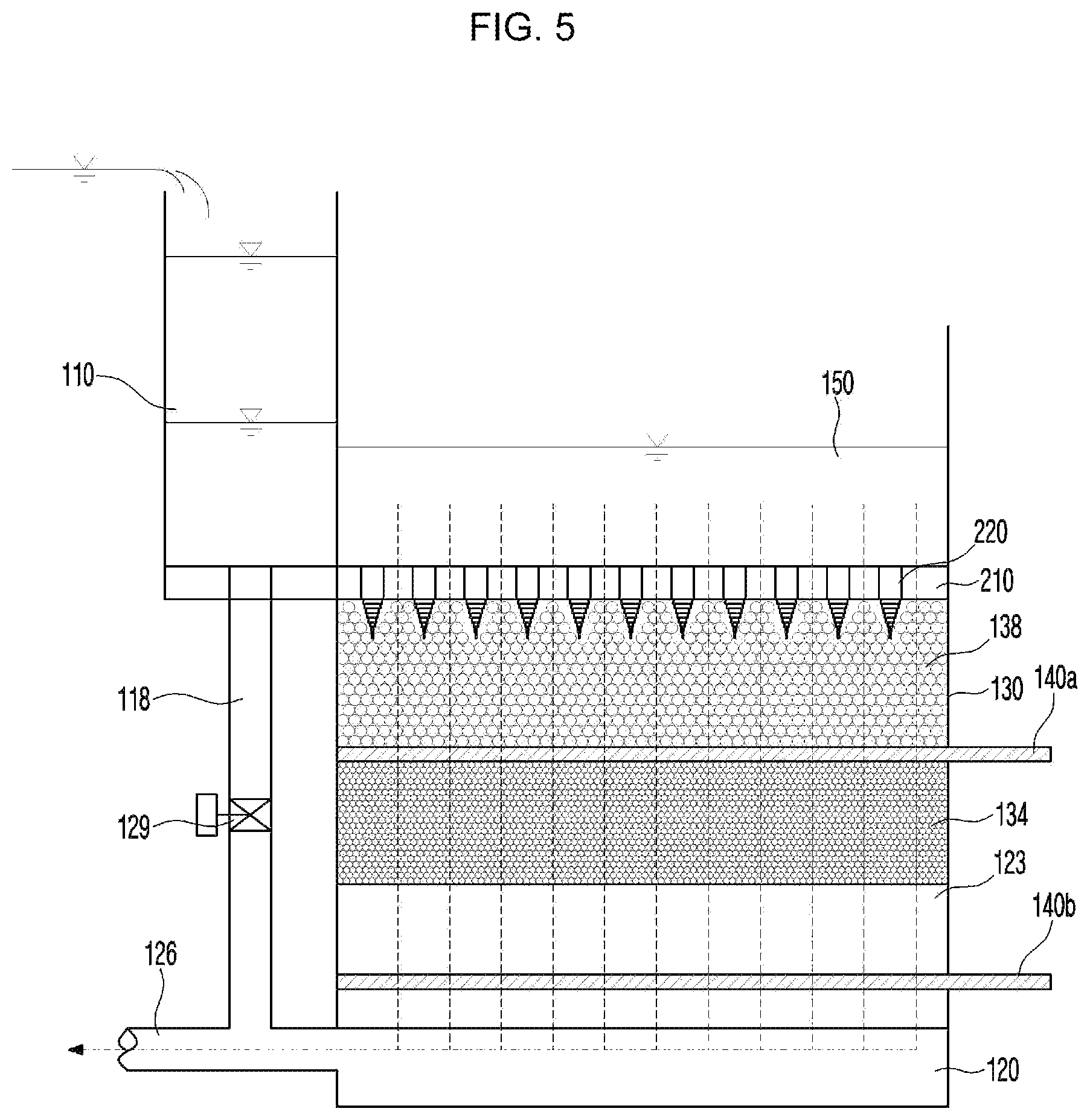 Patent US12410080 Figure 4 – Wastewater filtering method and apparatus comprising filter media of different sizes