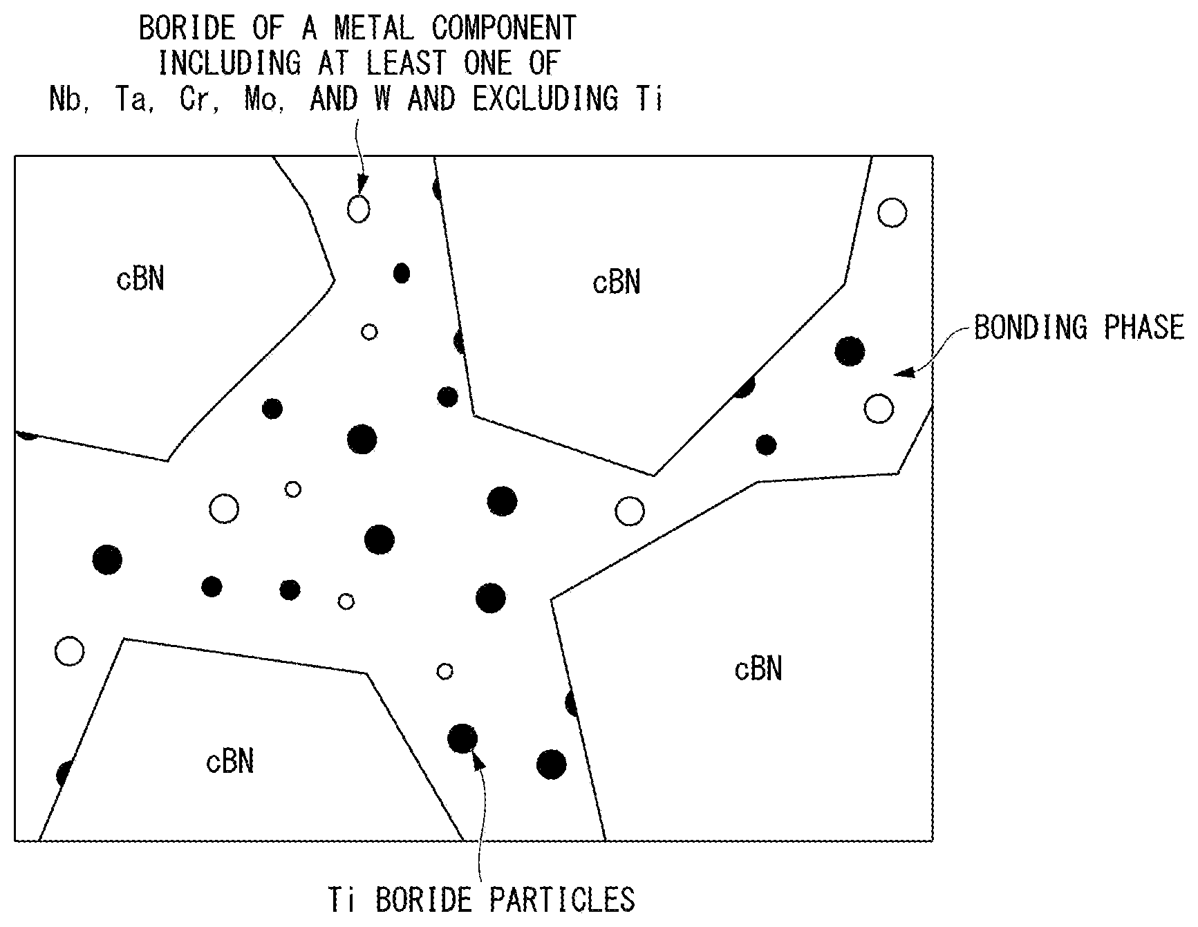 Patent US12410102 Figure 1 – CBN sintered body and cutting tool