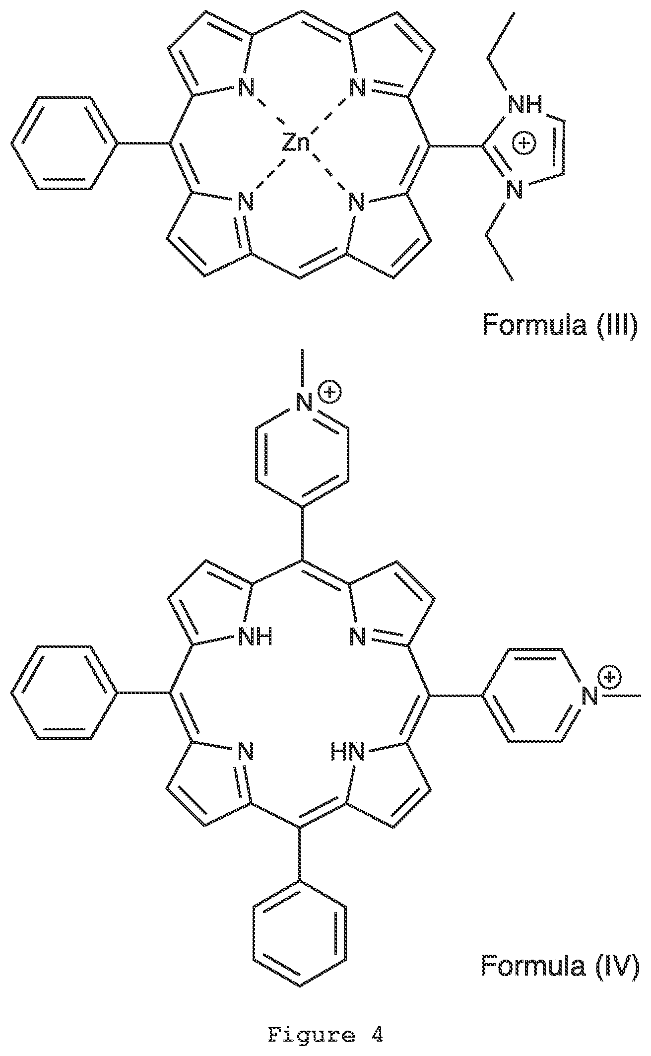Patent US12410178 Figure 4 – Small cationic ortho-5,15-di-heteroaryl-porphyrin derivatives and their applications in photoinactivation of microorganisms