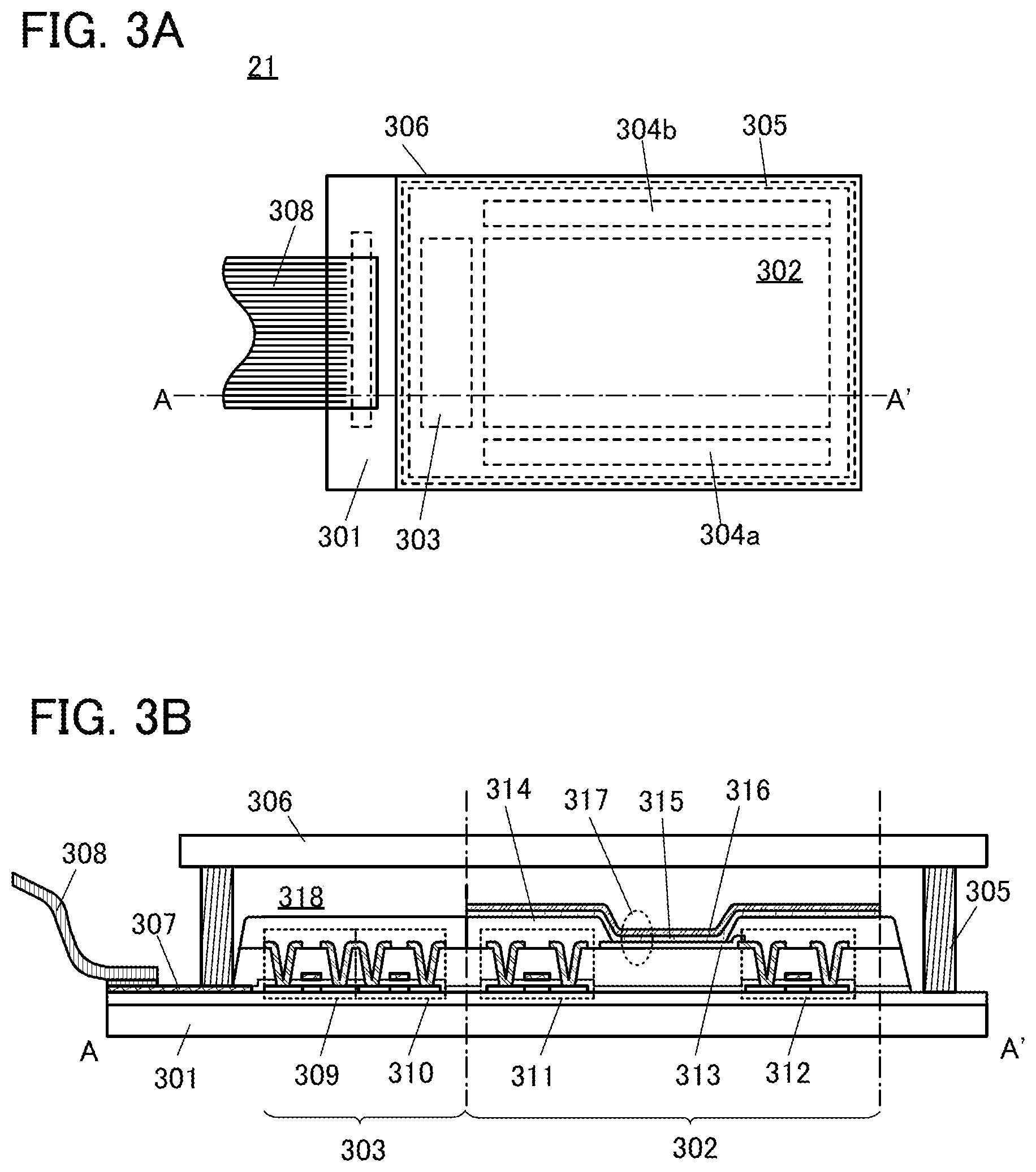 Patent US12410180 Figure 3 – Light-emitting device, light-emitting apparatus, electronic device, and lighting device
