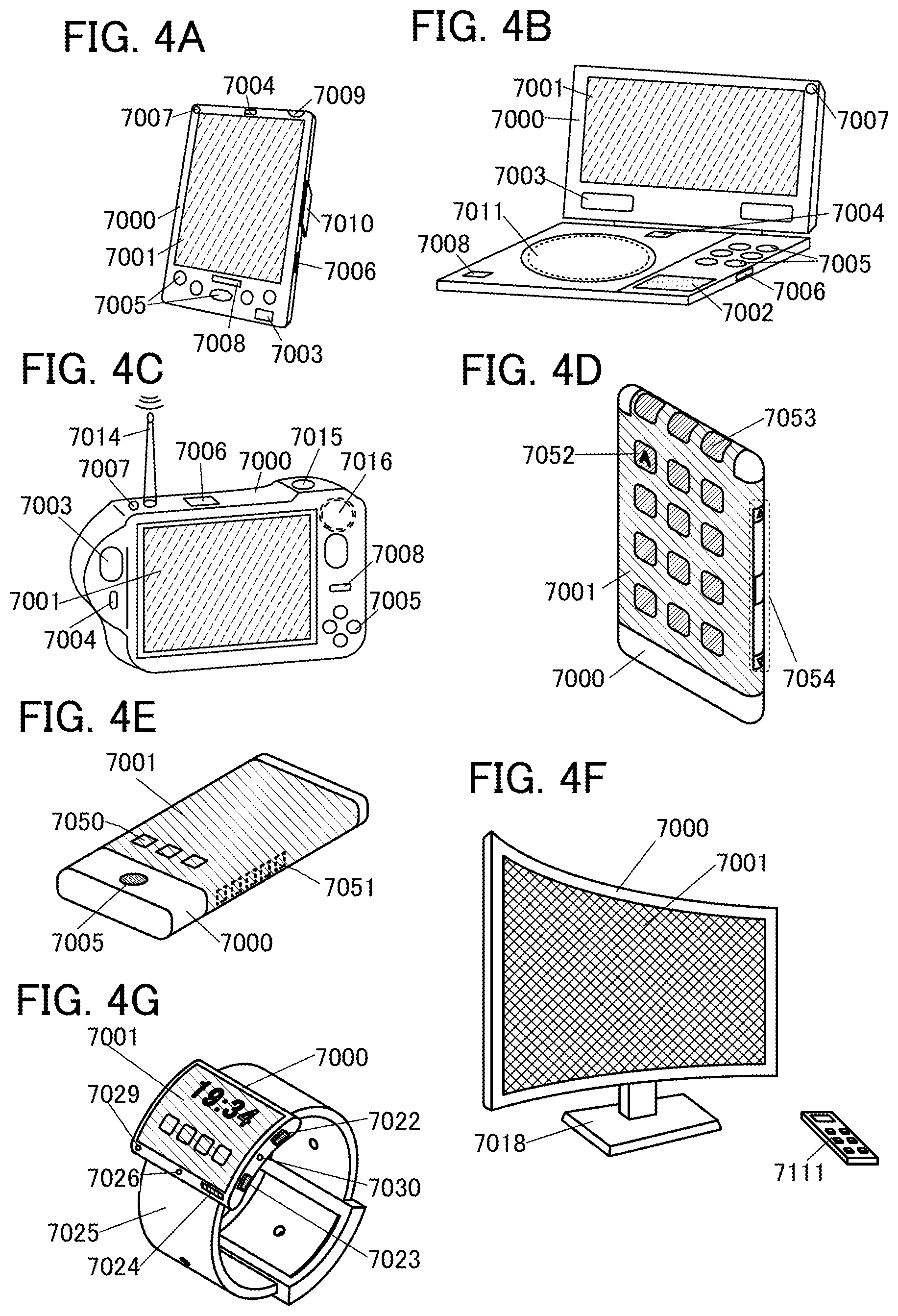 Patent US12410180 Figure 4 – Light-emitting device, light-emitting apparatus, electronic device, and lighting device