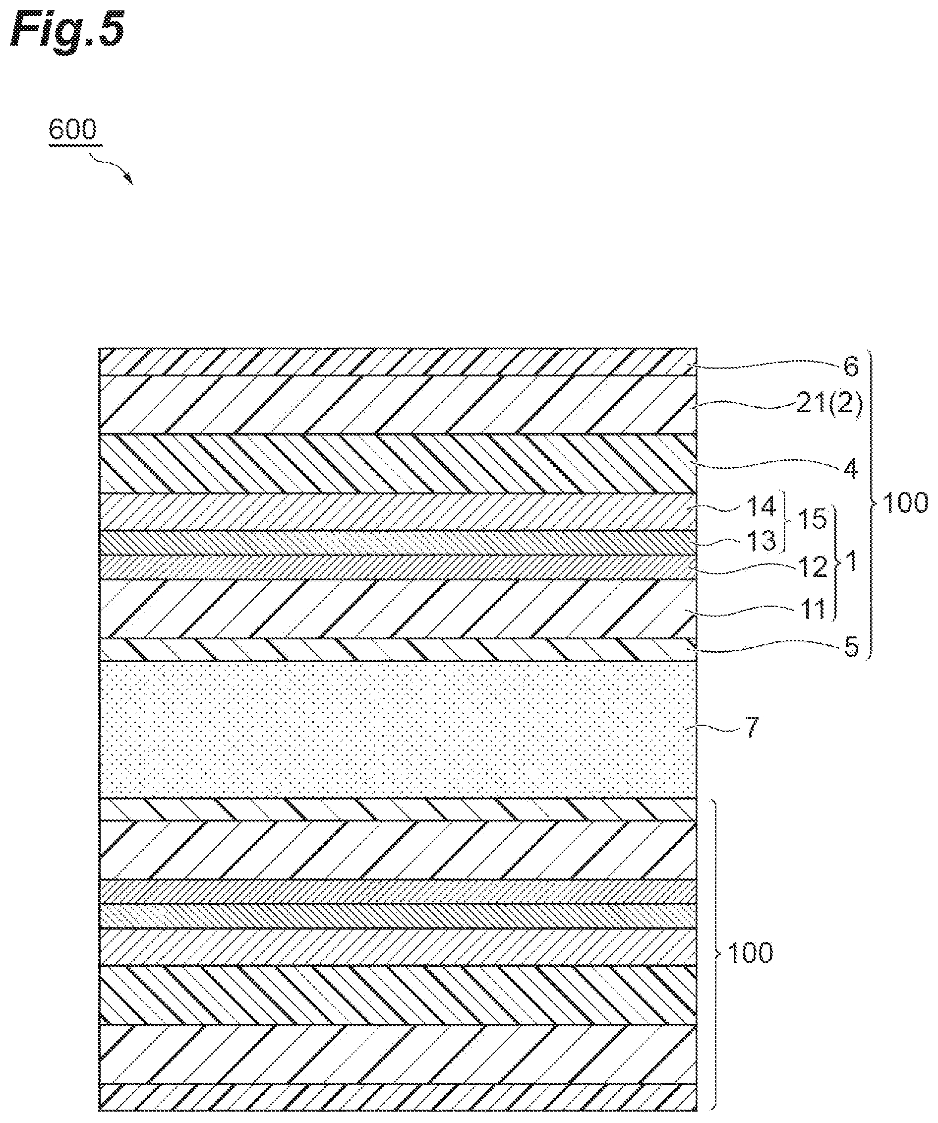 Patent US12410291 Figure 5 – Barrier film, wavelength conversion sheet, and wavelength conversion sheet production method