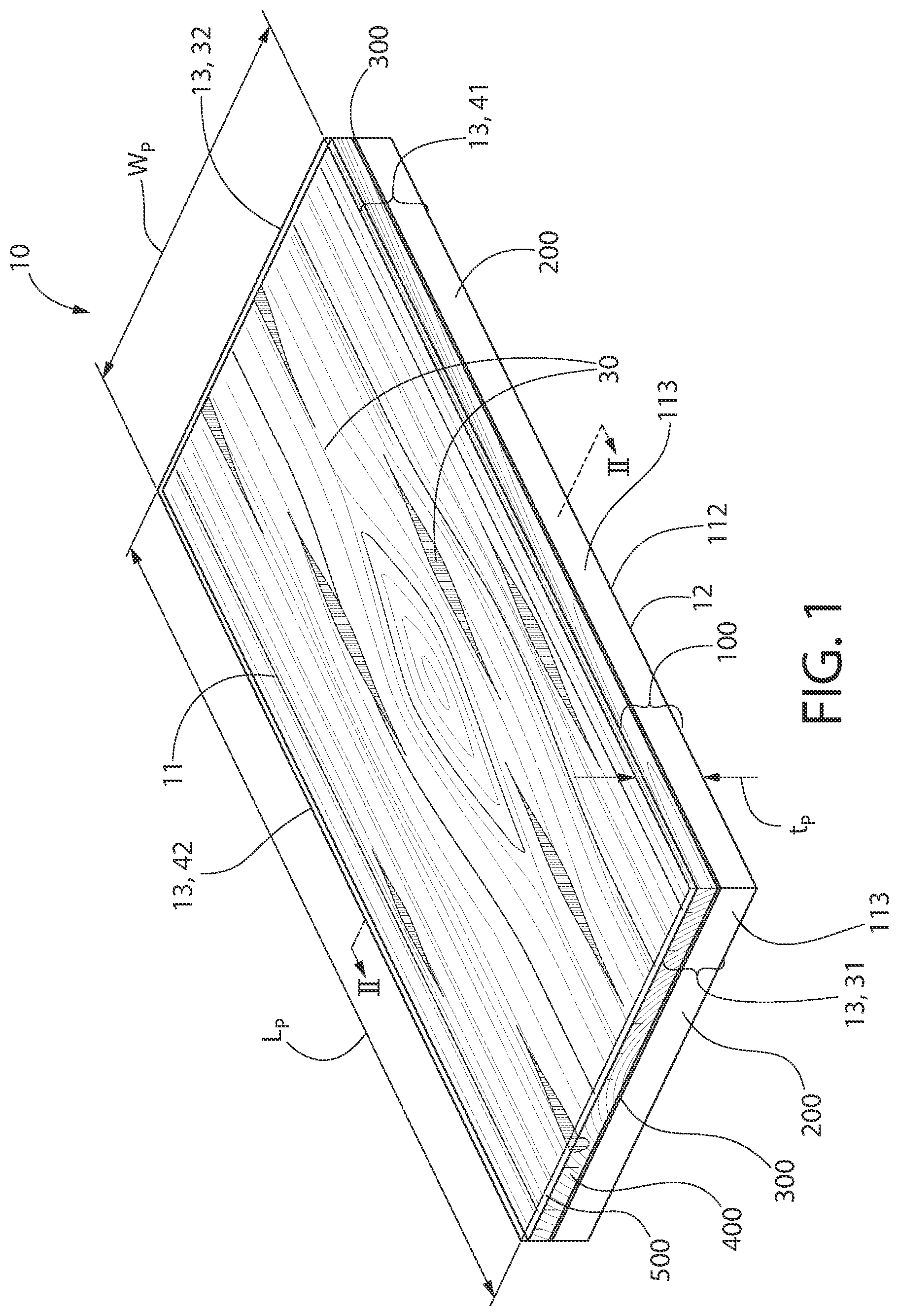 Patent US12410324 Figure 1 – Flame retardant clear coatings for building panels