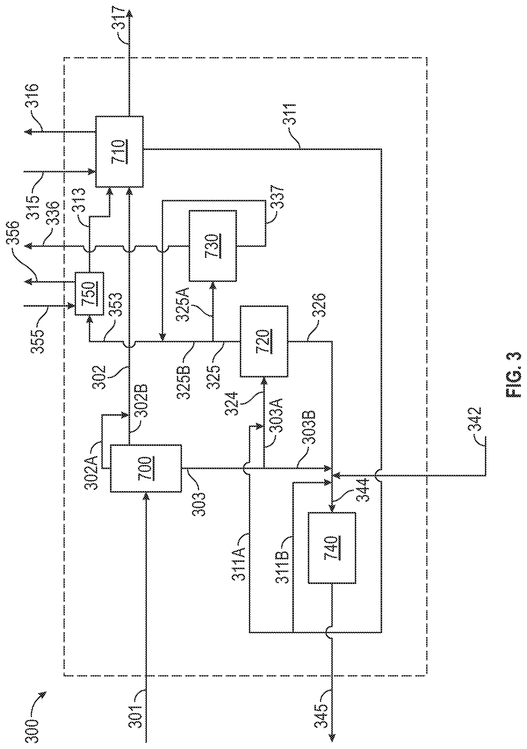 Patent US12410372 Figure 3 – Process scheme for maximum heavy oil conversion with stage asphaltene rejection