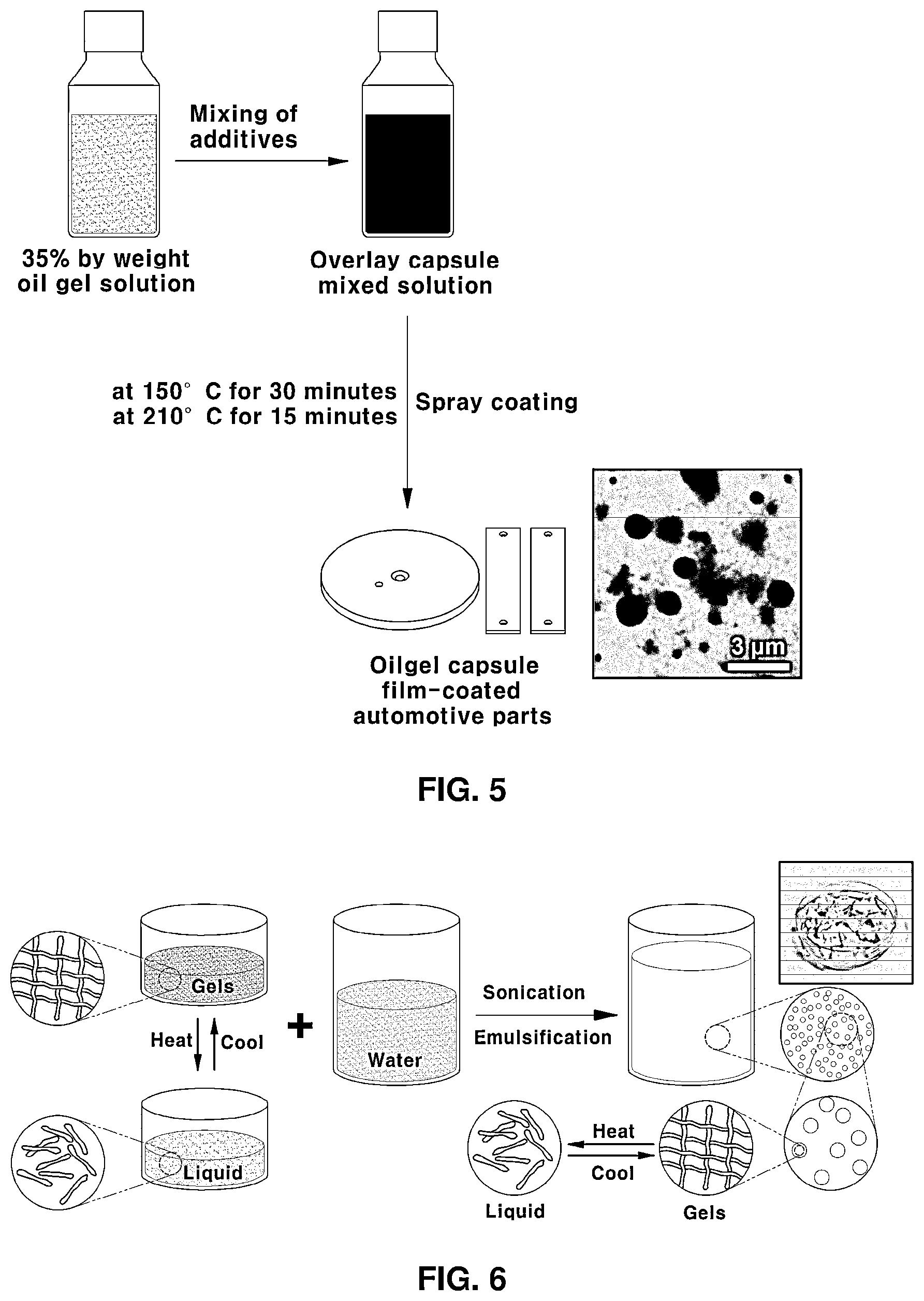 Patent US12410380 Figure 4 – Method using an organic solvent emulsion process for manufacturing oilgel capsules and method for manufacturing contact parts for a vehicle including the oilgel capsules