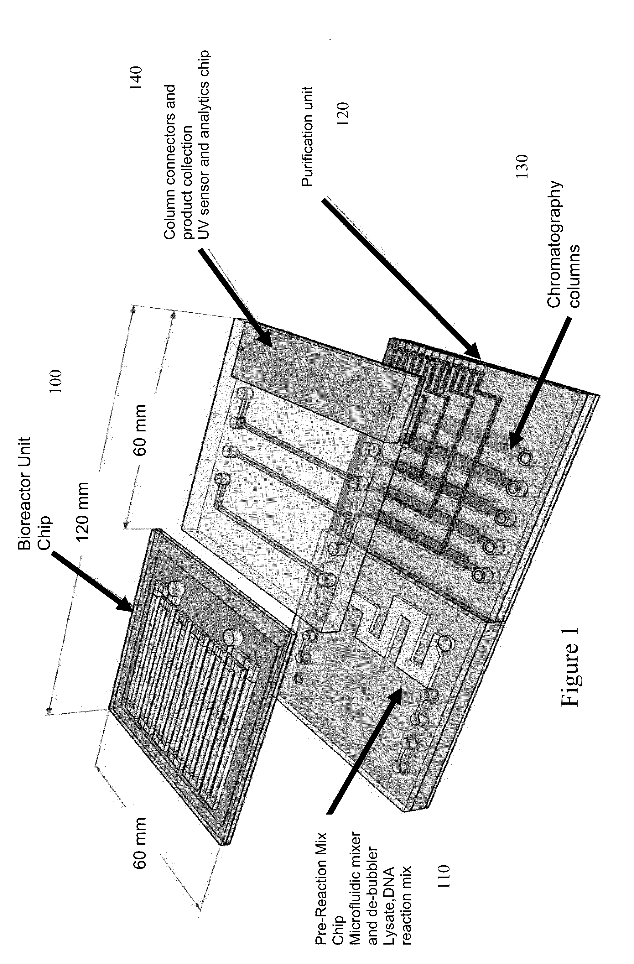 Patent US12410390 Figure 1 – Factory-on-a-chip for production of biologically derived medicines/biopharmaceuticals/biologics/biotherapeutics