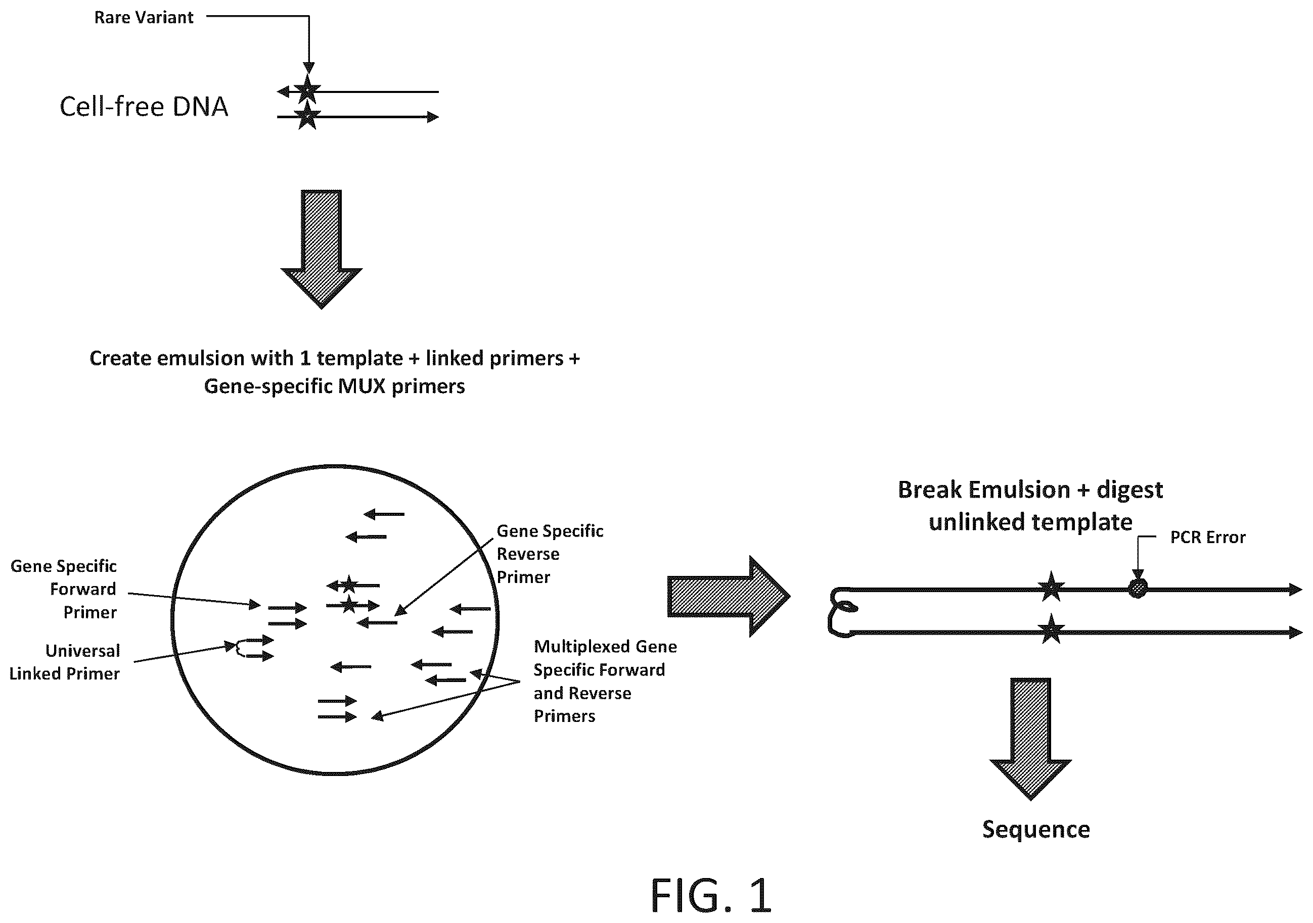 Patent US12410466 Figure 1 – Linked ligation