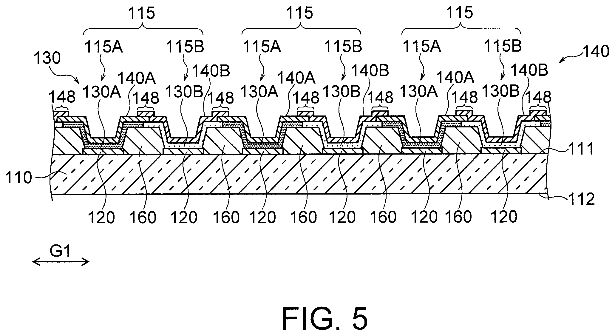 Patent US12410507 Figure 5 – Mask group, method of manufacturing organic device and organic device
