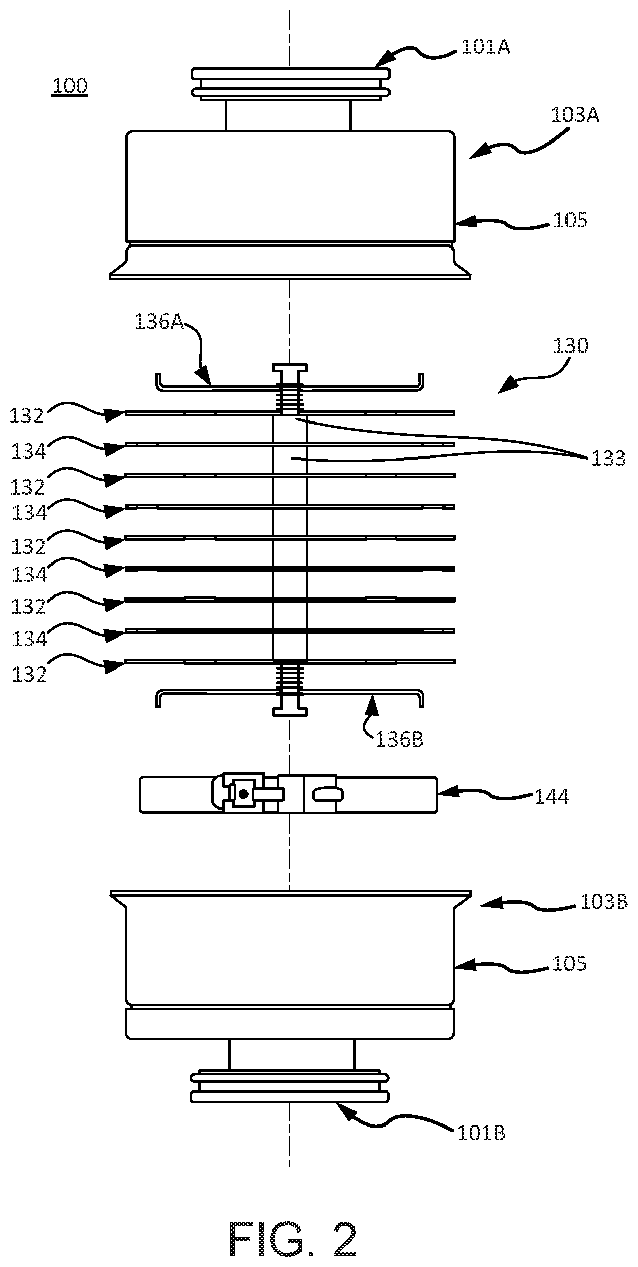 Patent US12410515 Figure 2 – Contaminant trap system for a reactor system