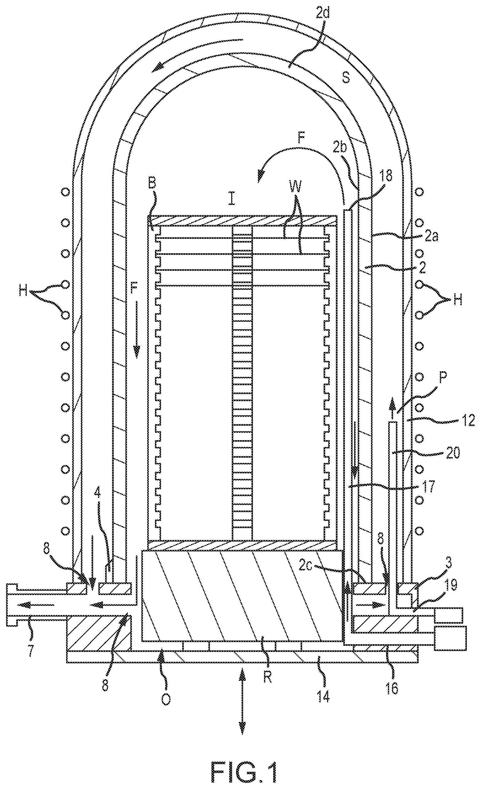 Patent US12410518 Figure 1 – Injector configured for arrangement within a reactor of a vertical furnace and vertical furnace