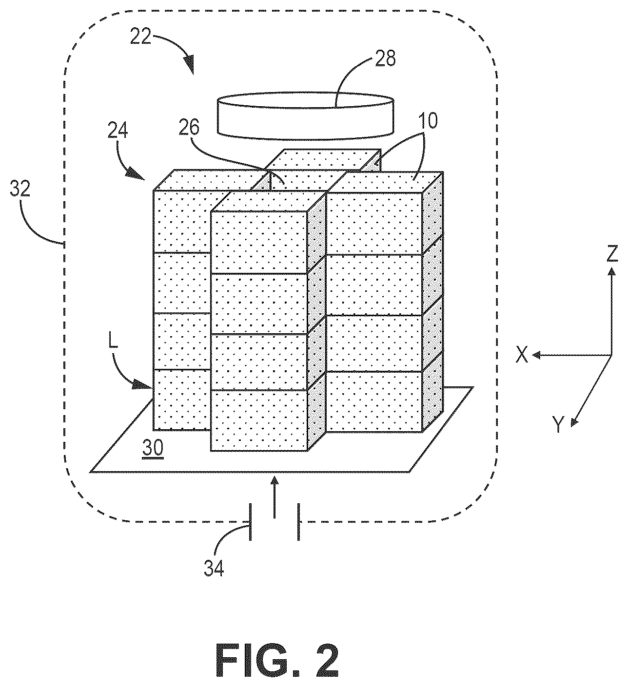 Patent US12410520 Figure 2 – Stacking tool fixture for forced flow chemical vapor infiltration