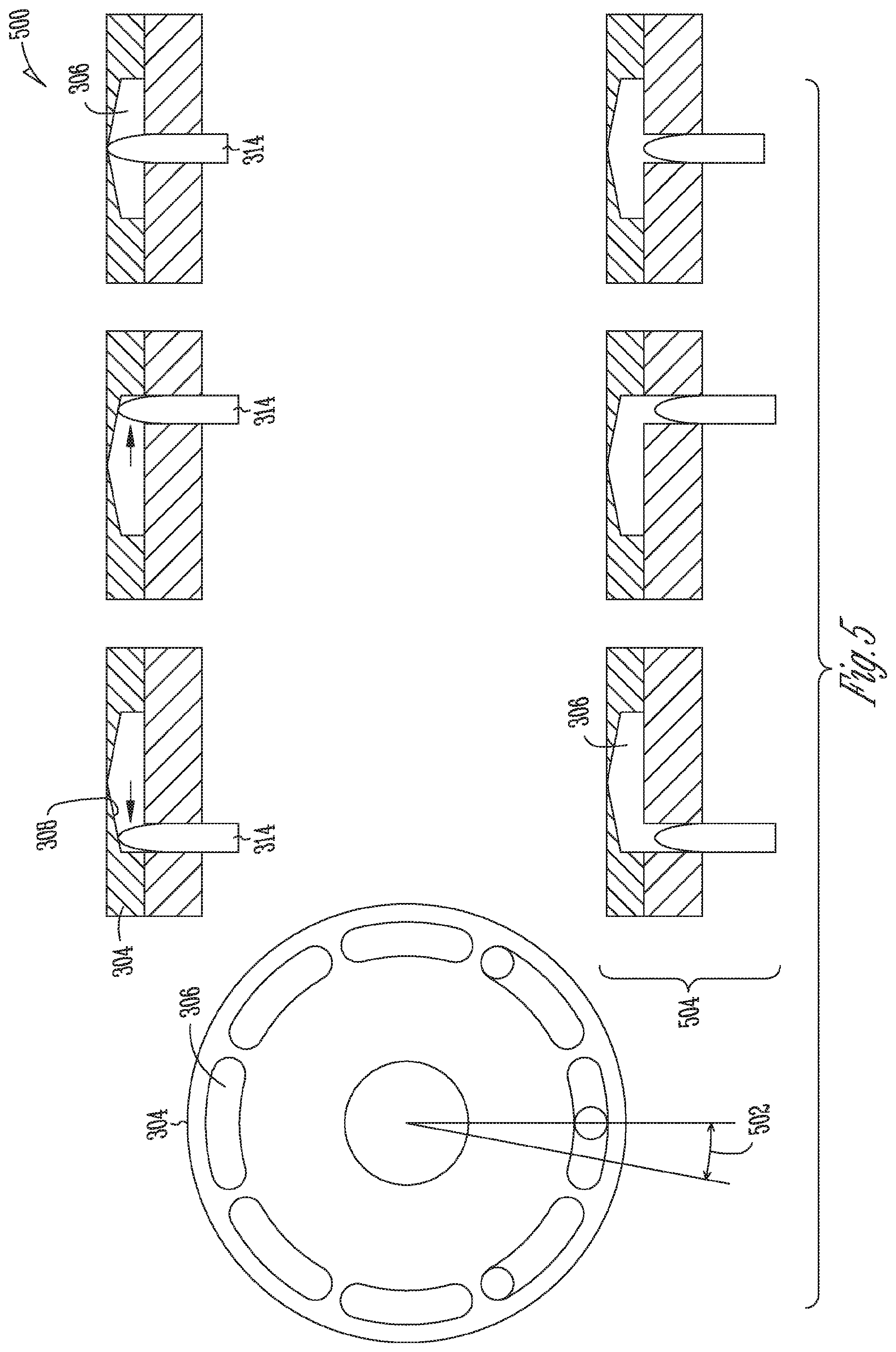 Patent US12410521 Figure 5 – Bidirectional indexing apparatus