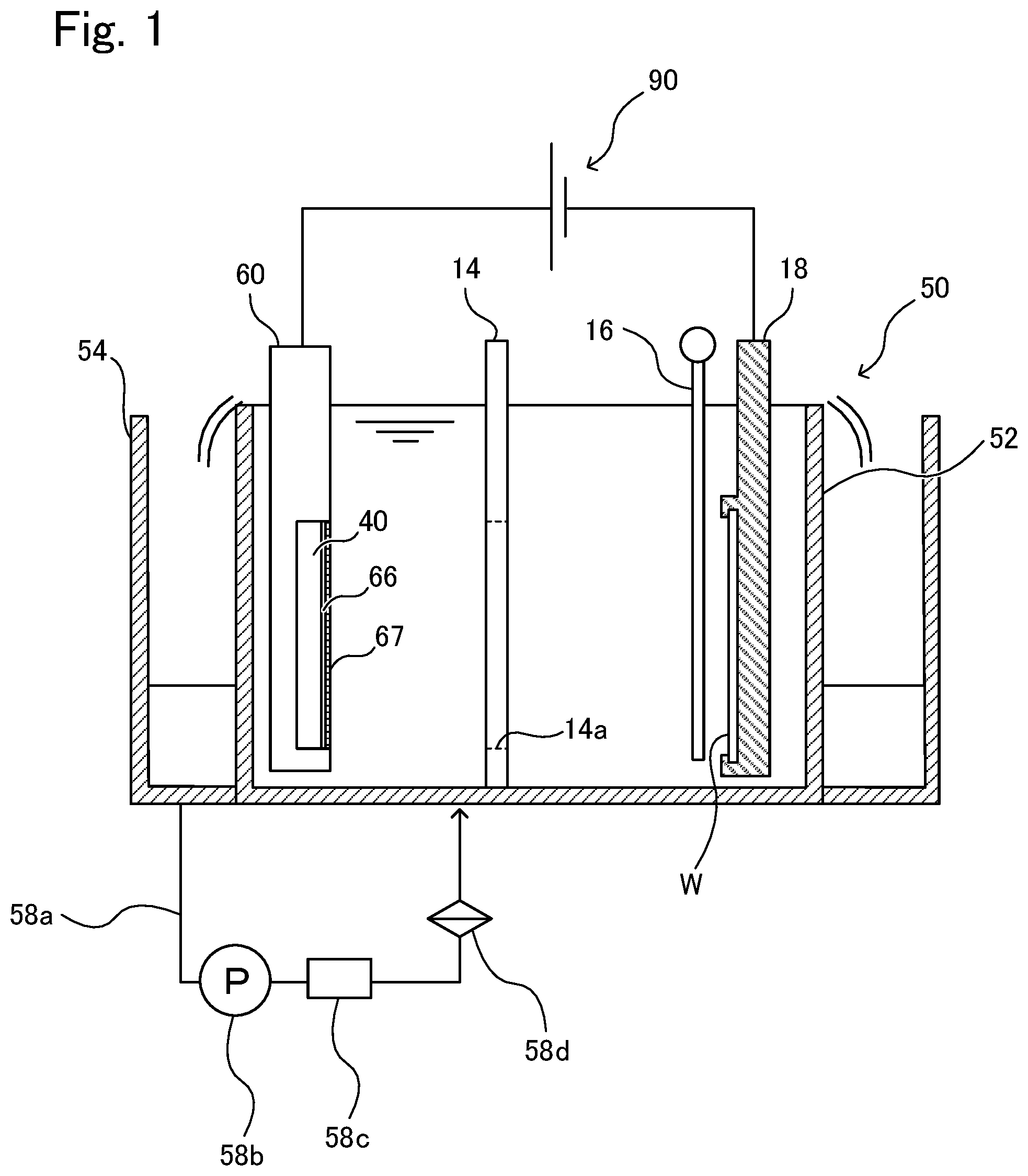 Patent US12410535 Figure 1 – Anode holder, and plating apparatus