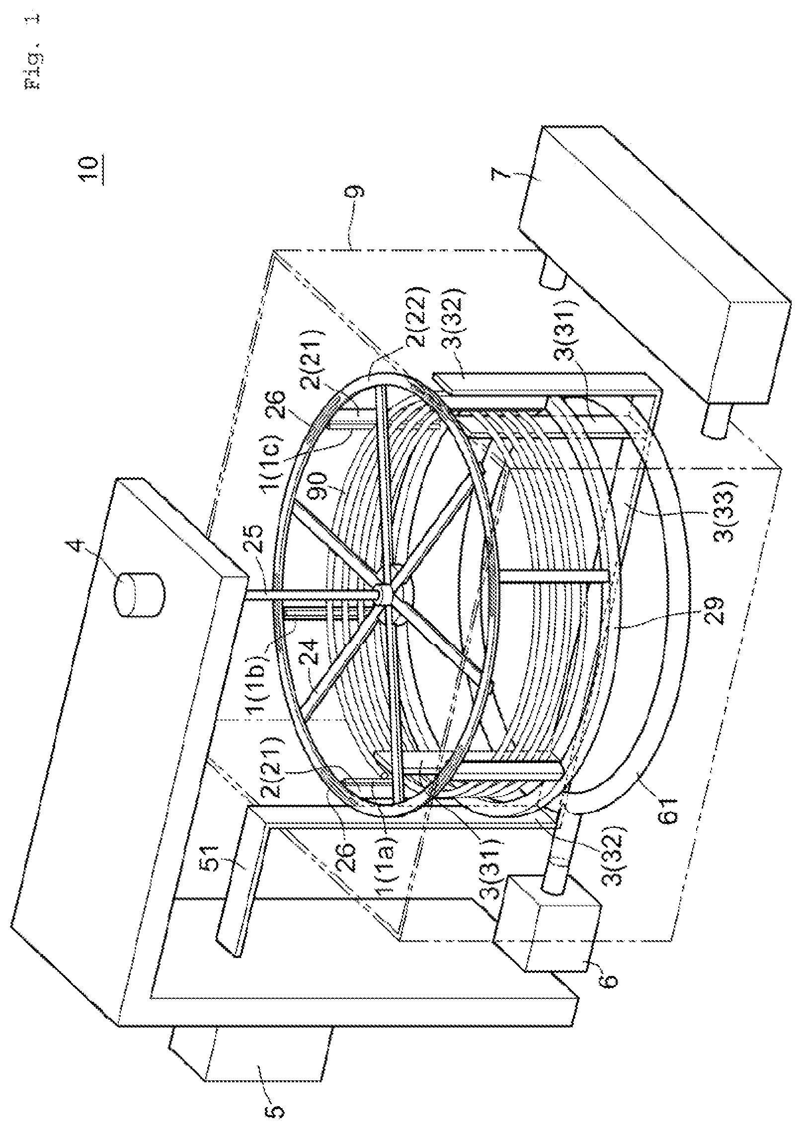 Patent US12410536 Figure 1 – Plating apparatus, plating method, and method for producing wire rod having the surface plated