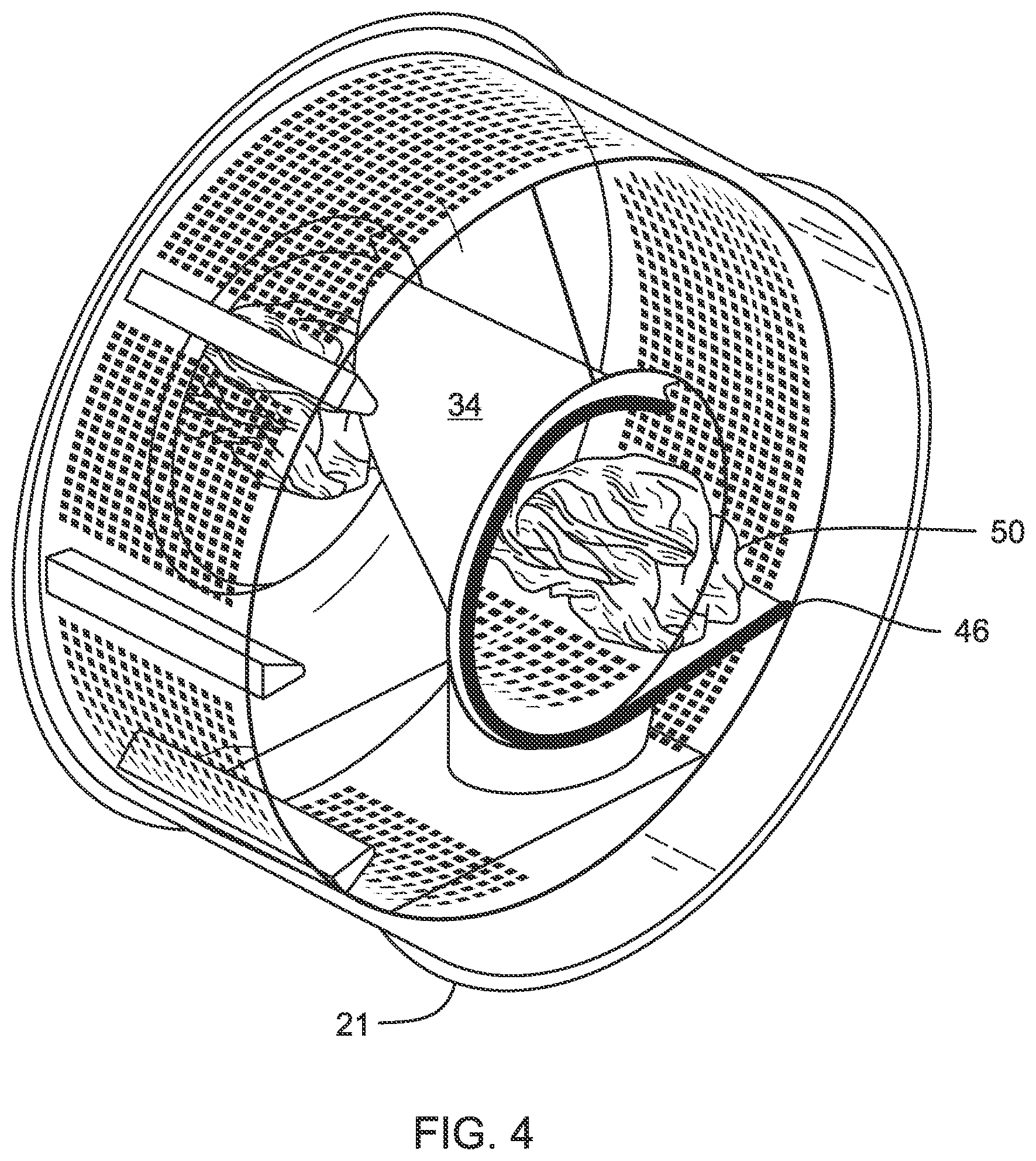 Patent US12410544 Figure 4 – Tunnel washing machine