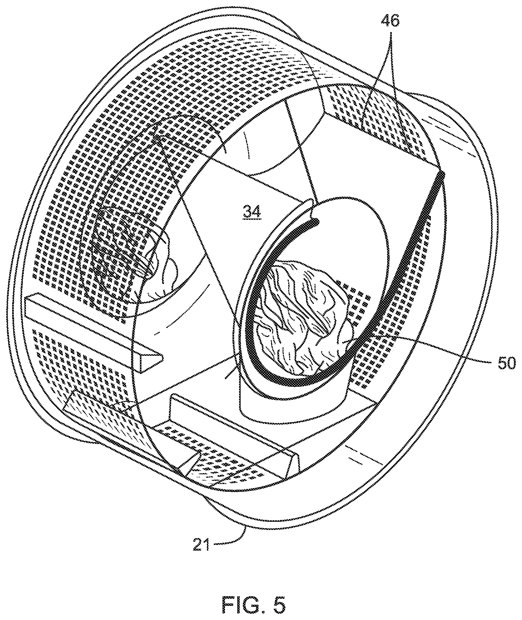 Patent US12410544 Figure 5 – Tunnel washing machine