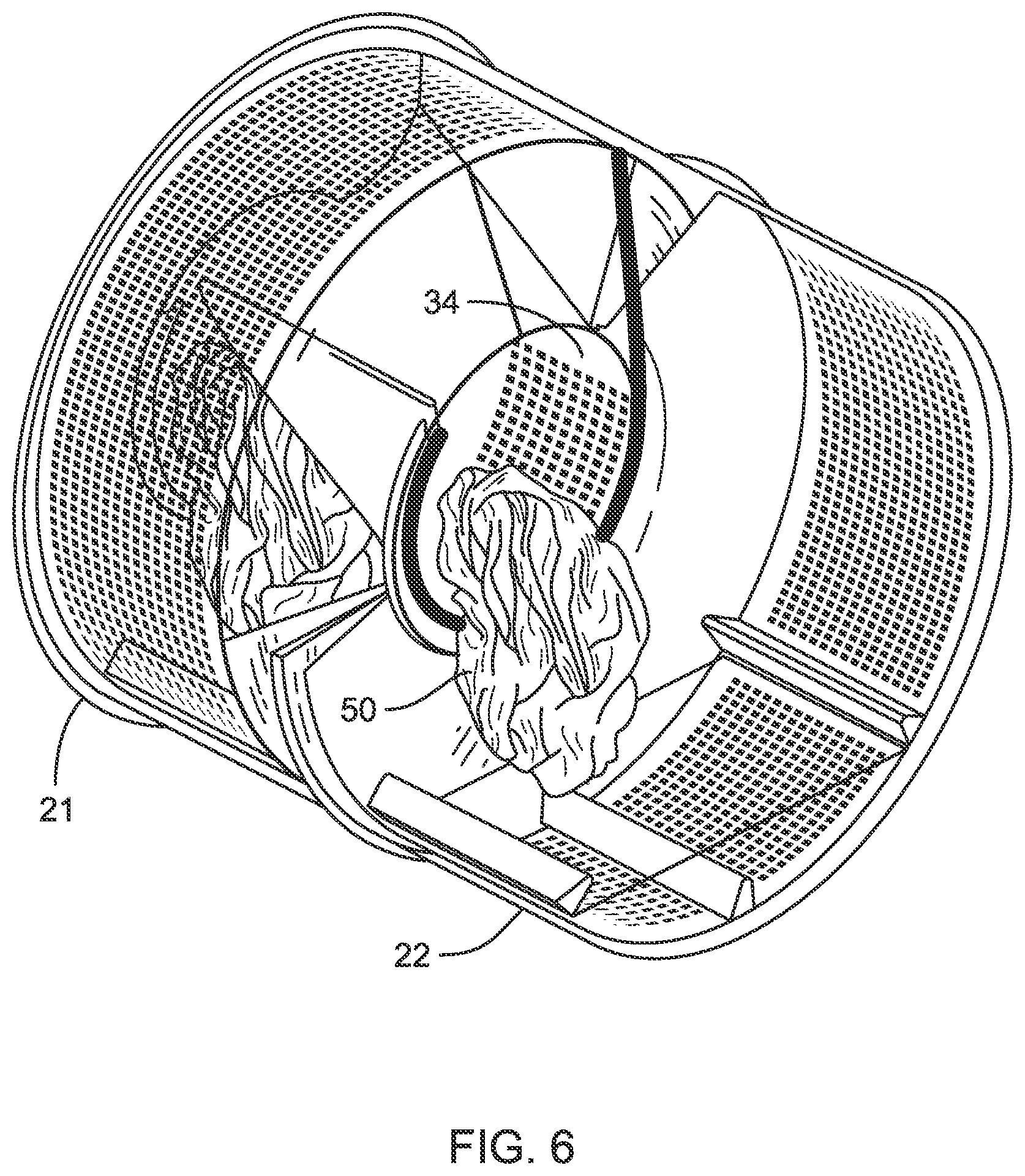 Patent US12410544 Figure 6 – Tunnel washing machine