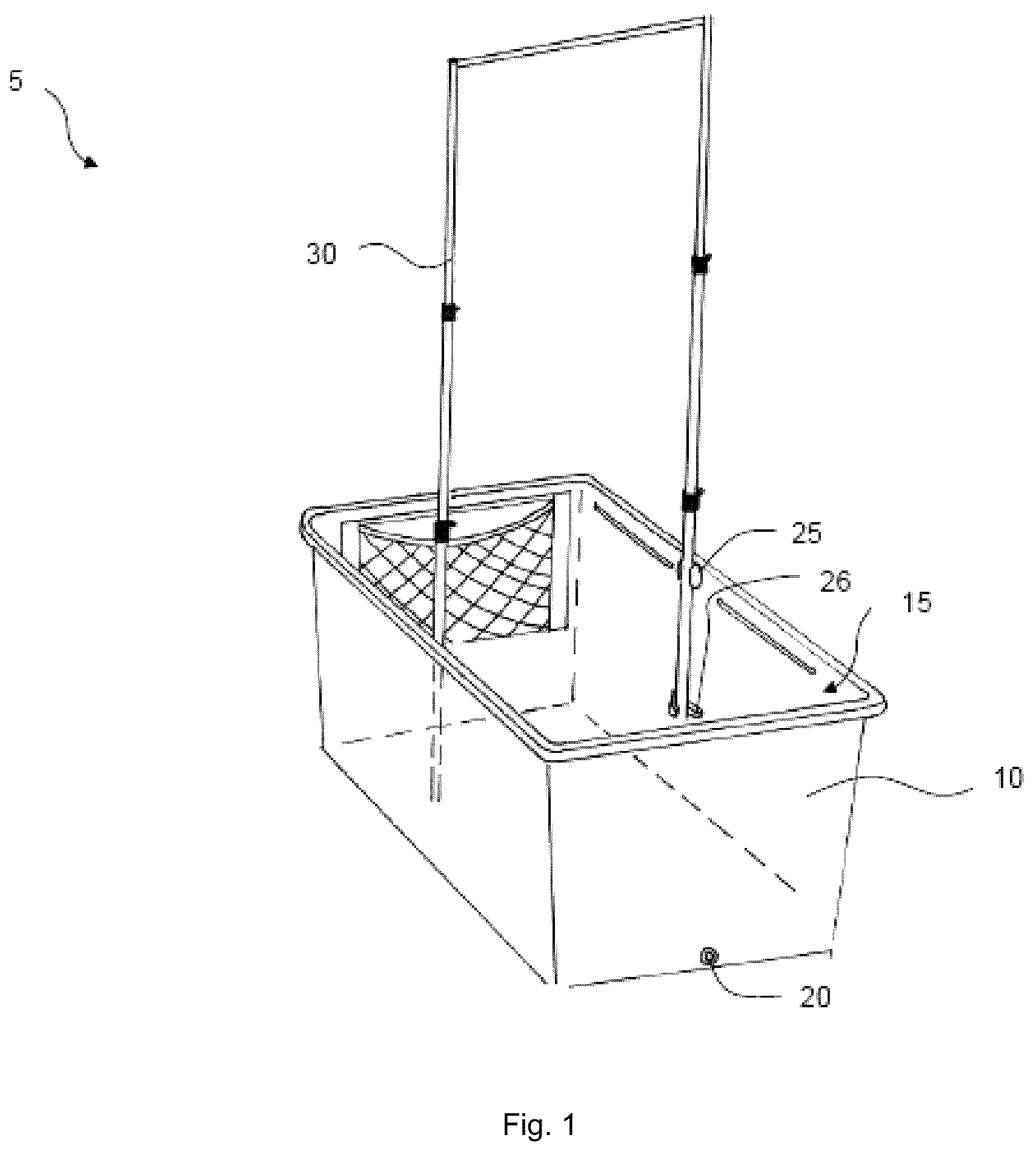 Patent US12410551 Figure 1 – Apparatus for use in cleaning, drying, and storing a wetsuit