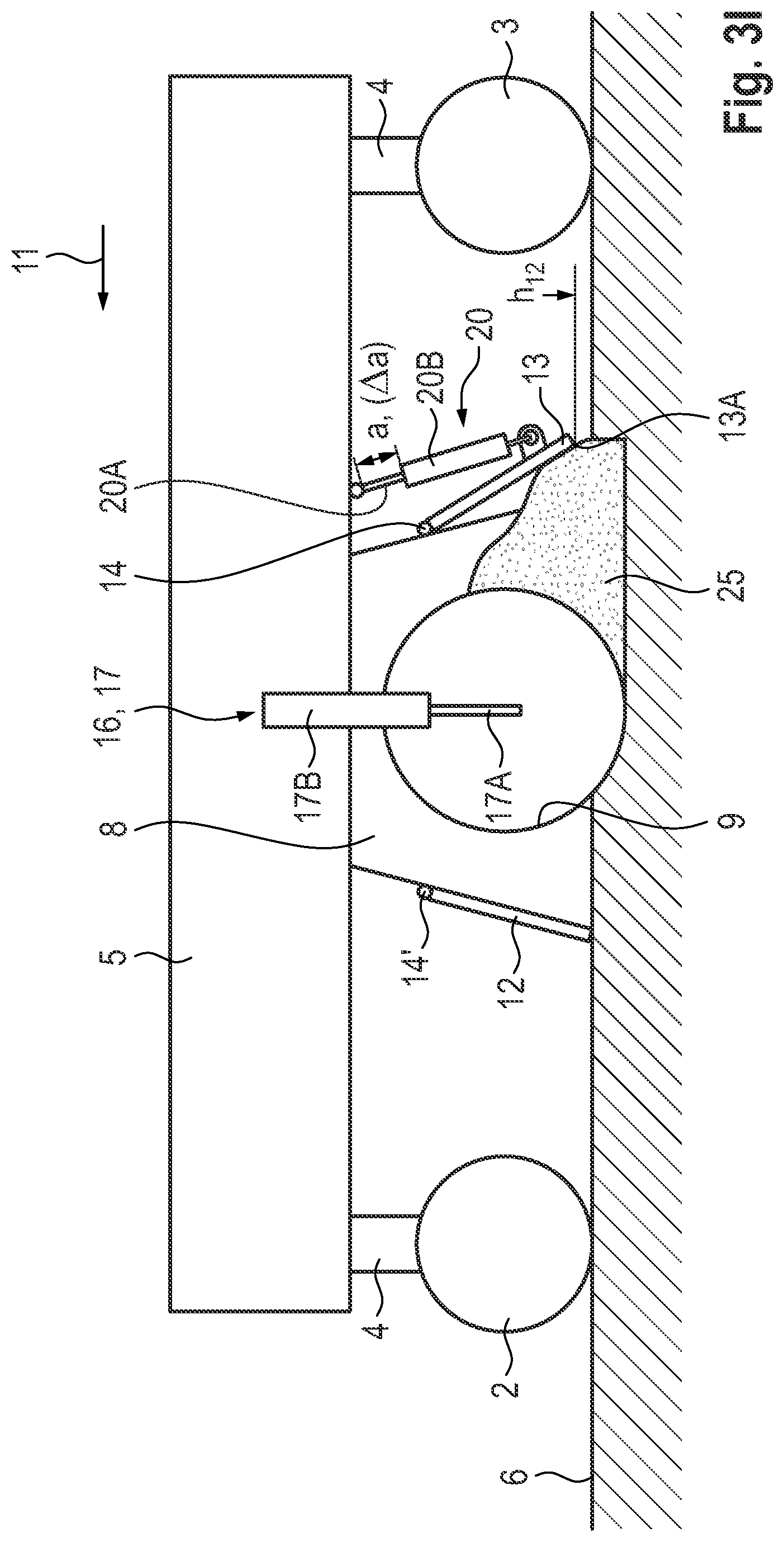 Patent US12410567 Figure 11 – Ground milling machine, in particular stabiliser or recycler, and method of operating a ground milling machine