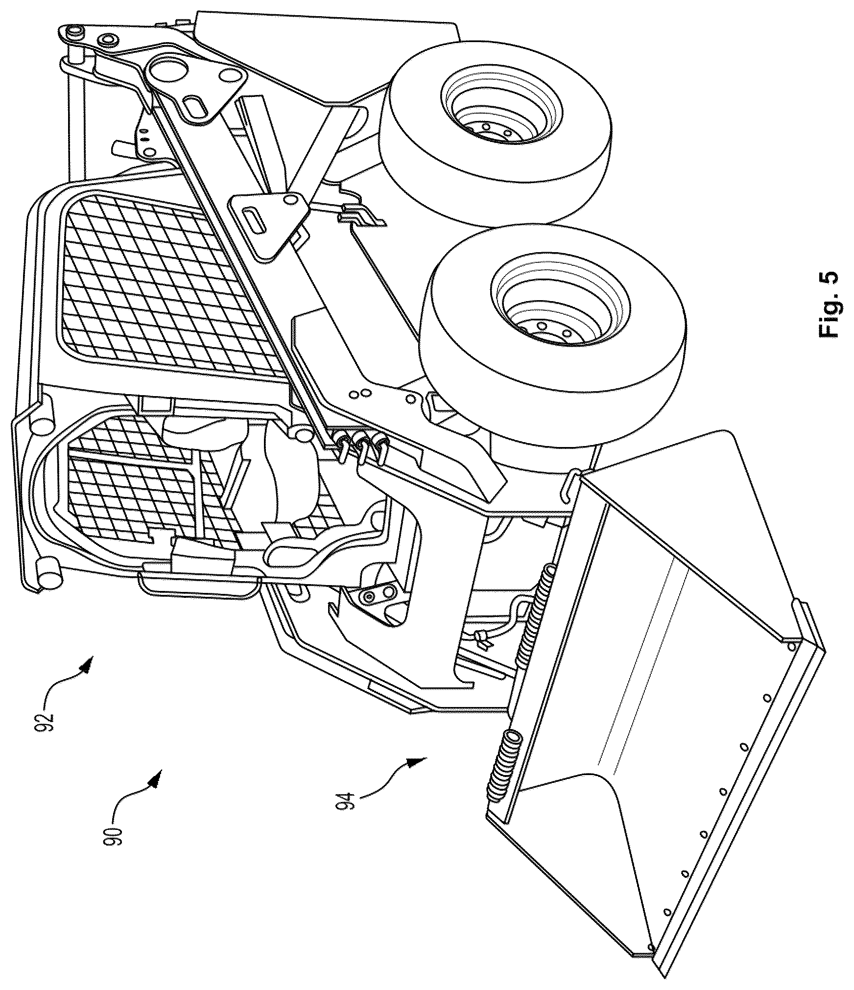 Patent US12410571 Figure 4 – Ground following snow plow attachment