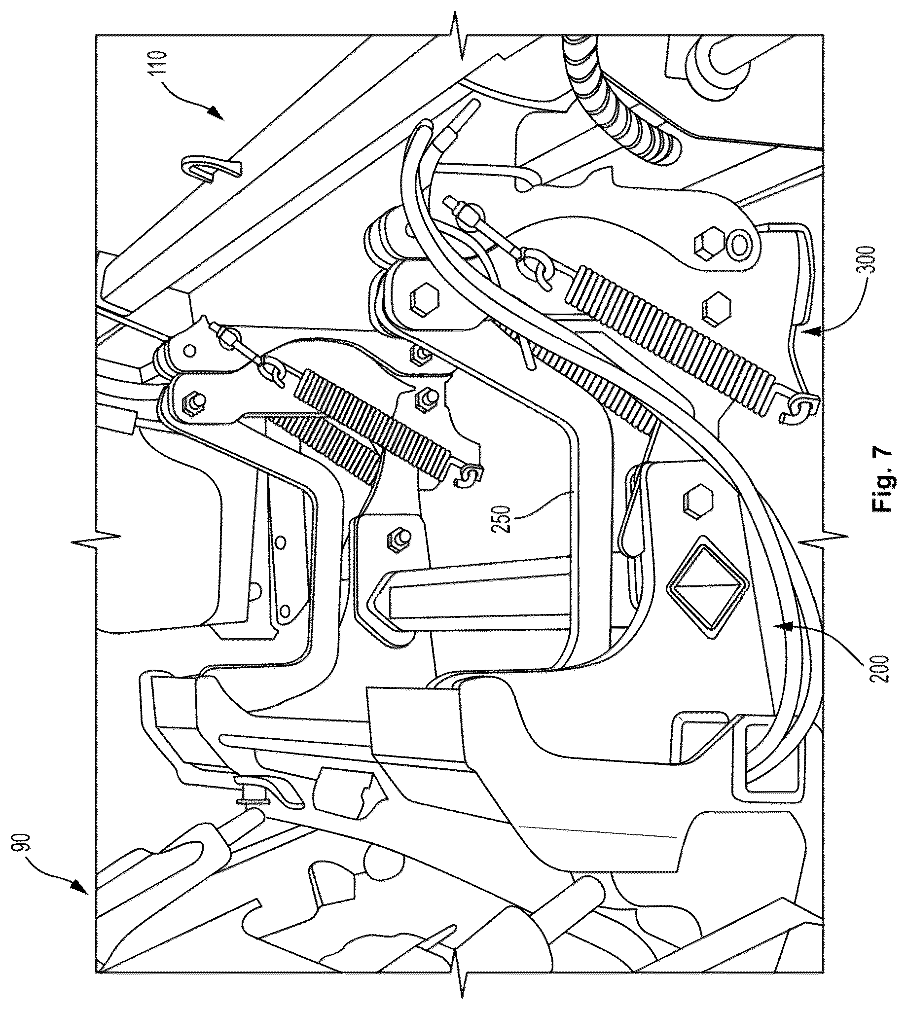 Patent US12410571 Figure 6 – Ground following snow plow attachment