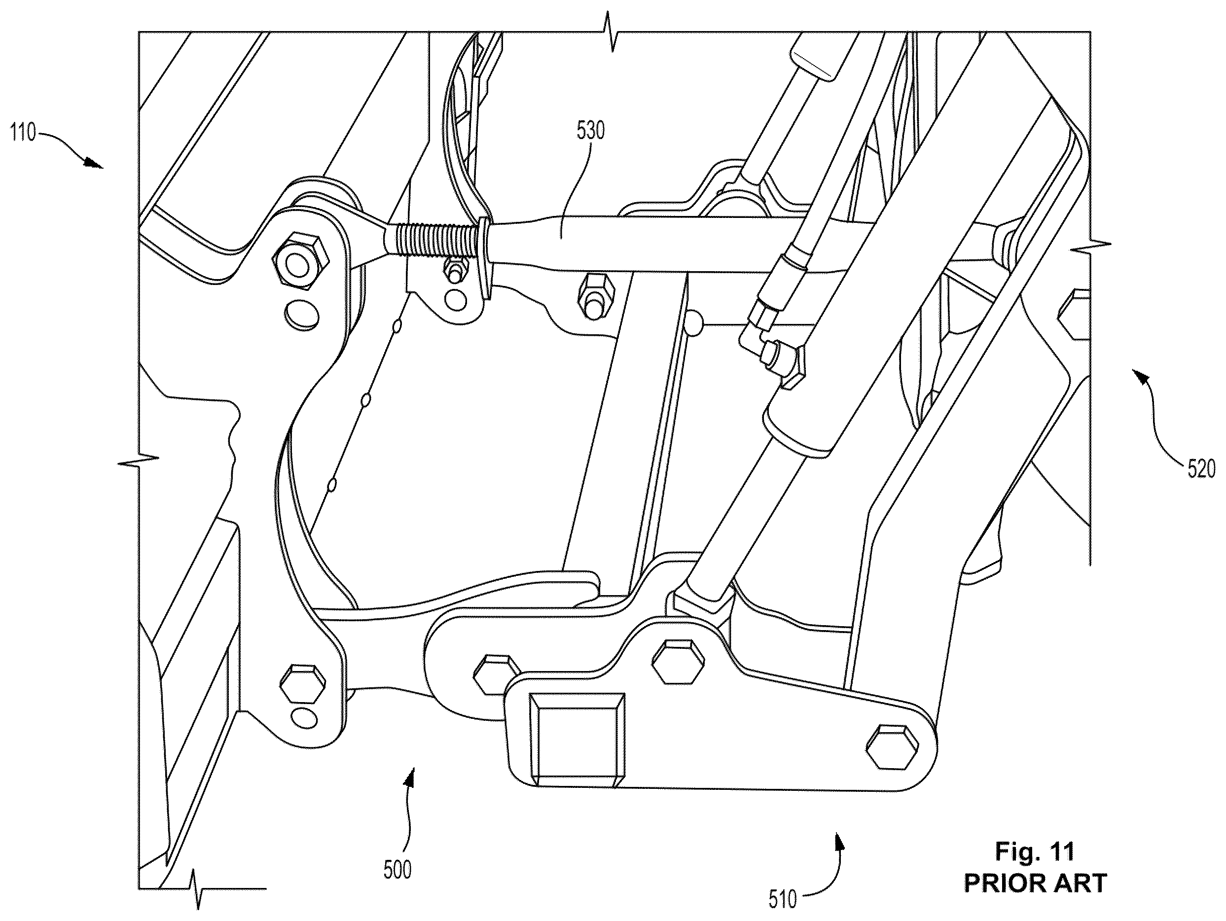 Patent US12410571 Figure 10 – Ground following snow plow attachment