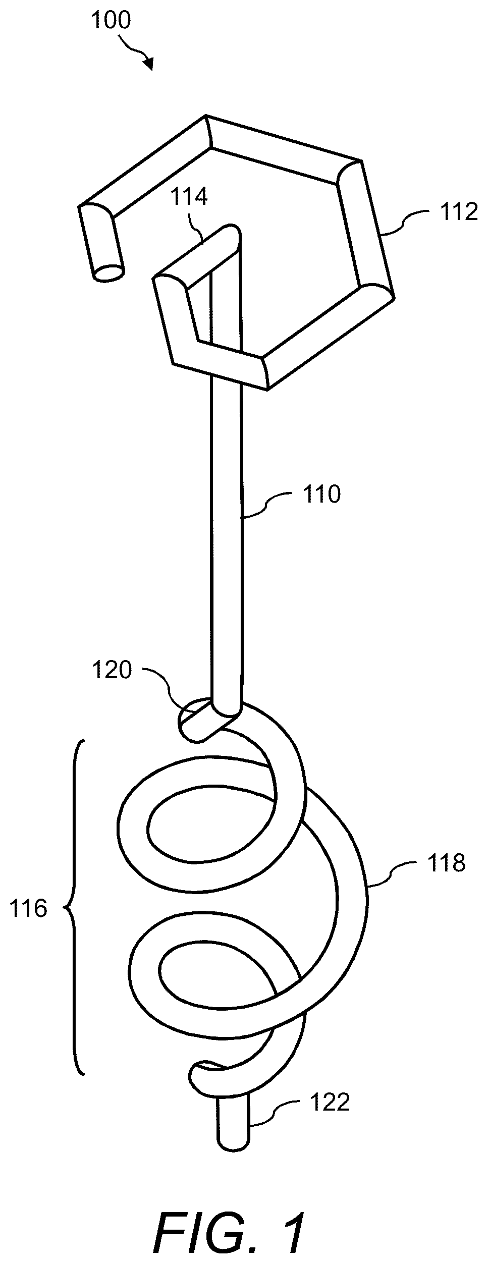 Patent US12410575 Figure 1 – Erosion control securing apparatus and method