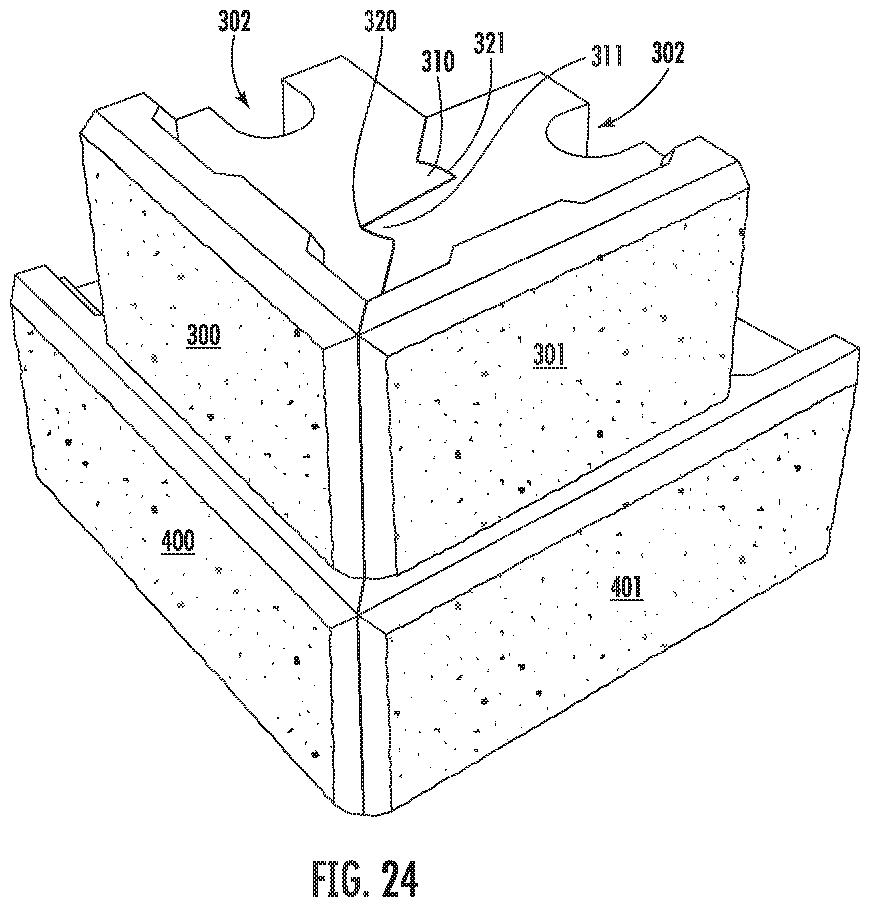Patent US12410576 Figure 17 – Supporting masonry block