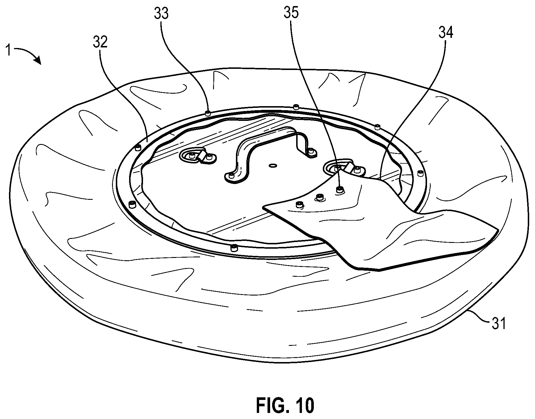 Patent US12410577 Figure 10 – Securable temporary manhole or catch basin cover