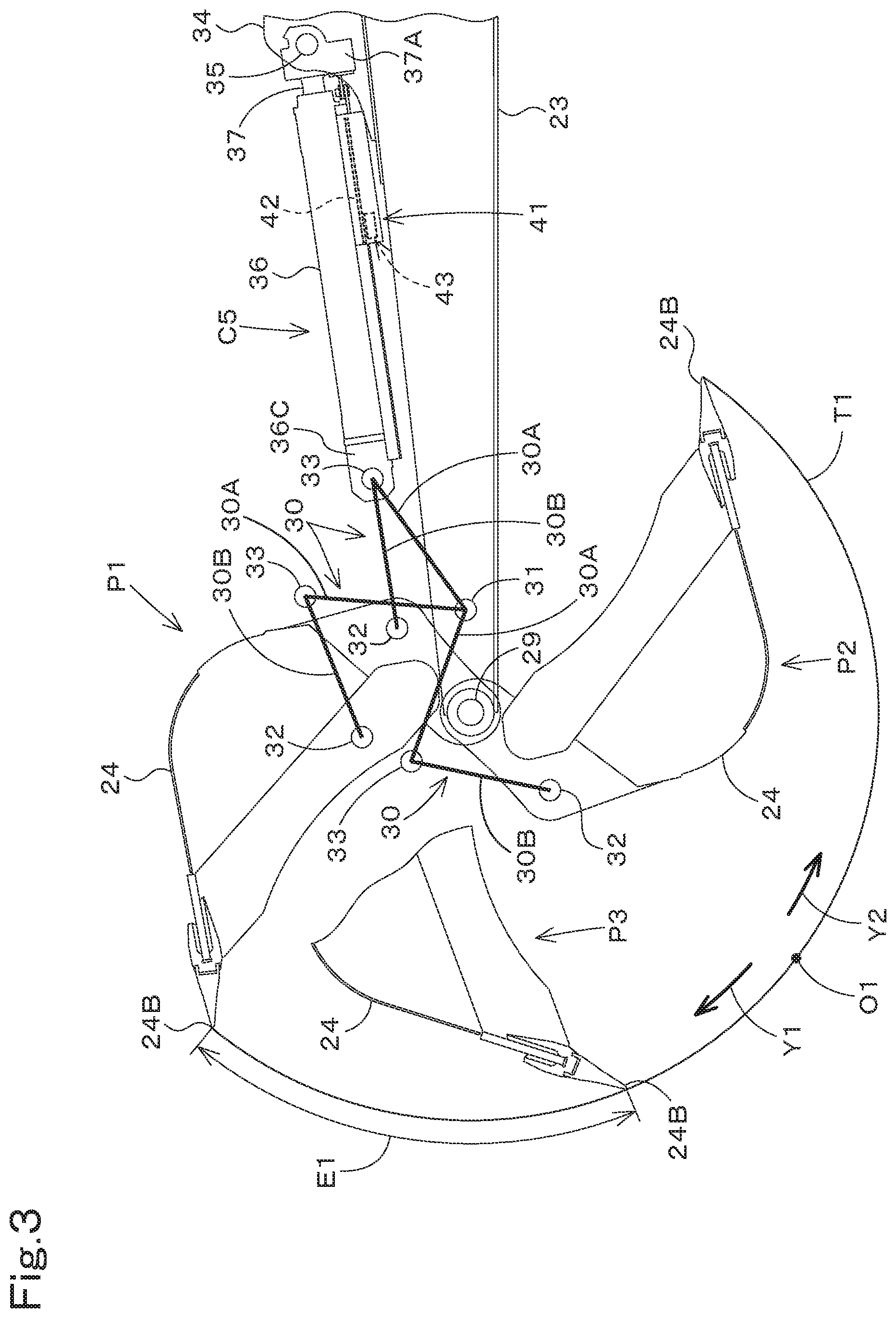 Patent US12410578 Figure 3 – Working machine